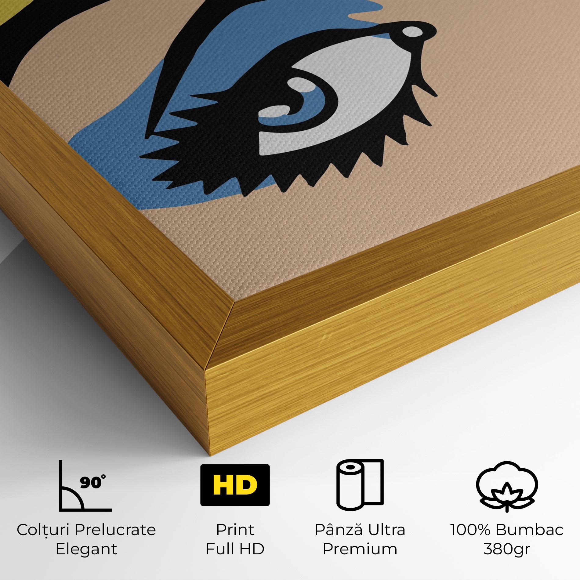 Tablou Canvas Pop Blue Makeup mockup 4