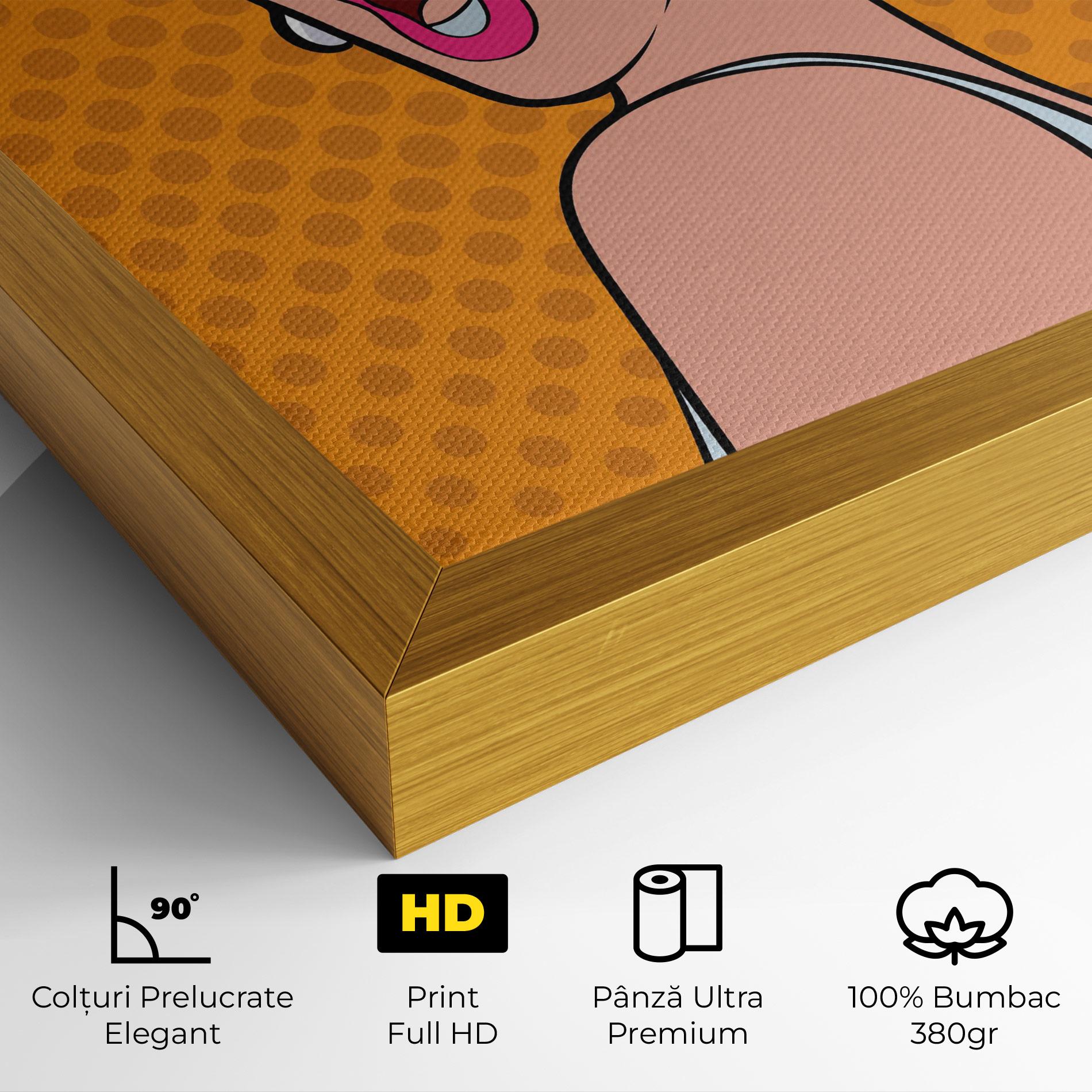 Tablou Canvas Pop Comic Lady mockup 4