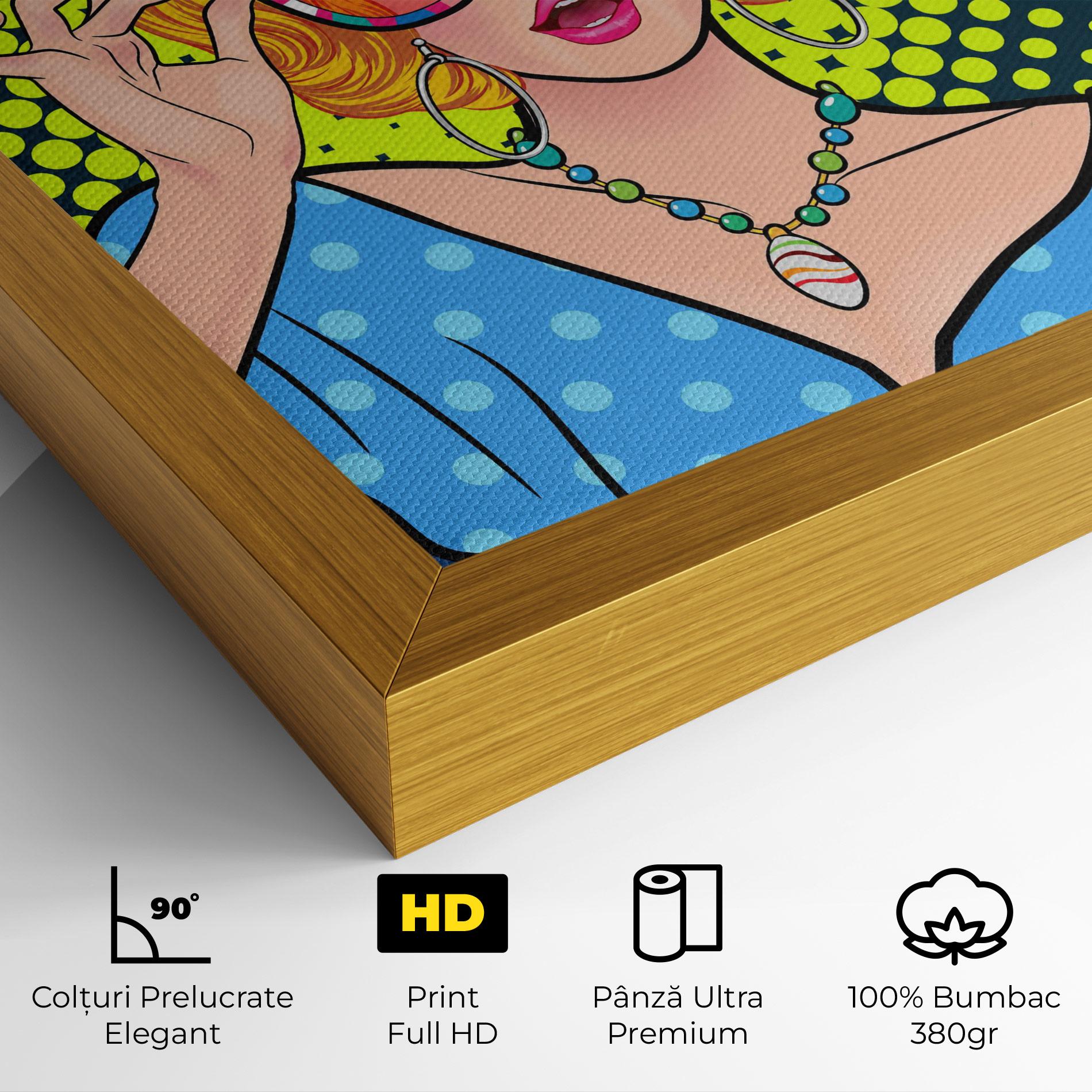Tablou Canvas Pop Glasses Lady mockup 4