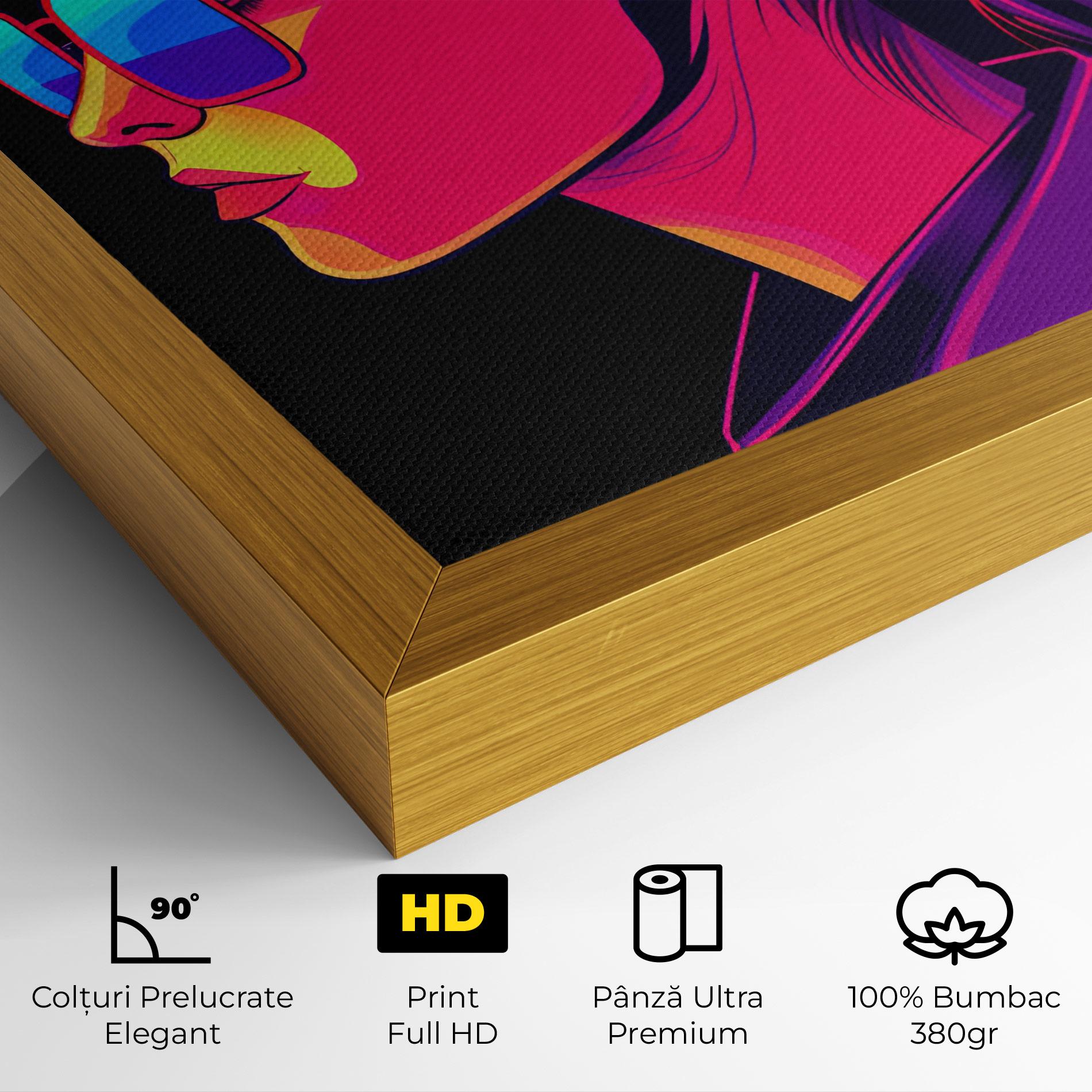 Tablou Canvas Purple Pop Hair mockup 4