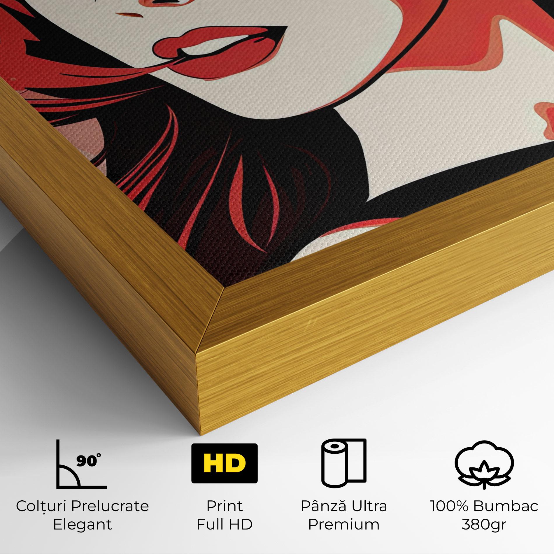 Tablou Canvas Red Hair Pop Art mockup 4