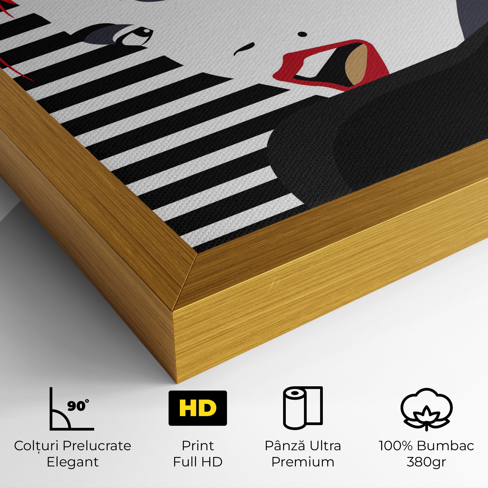 Tablou Canvas Red Pop Hair mockup 4