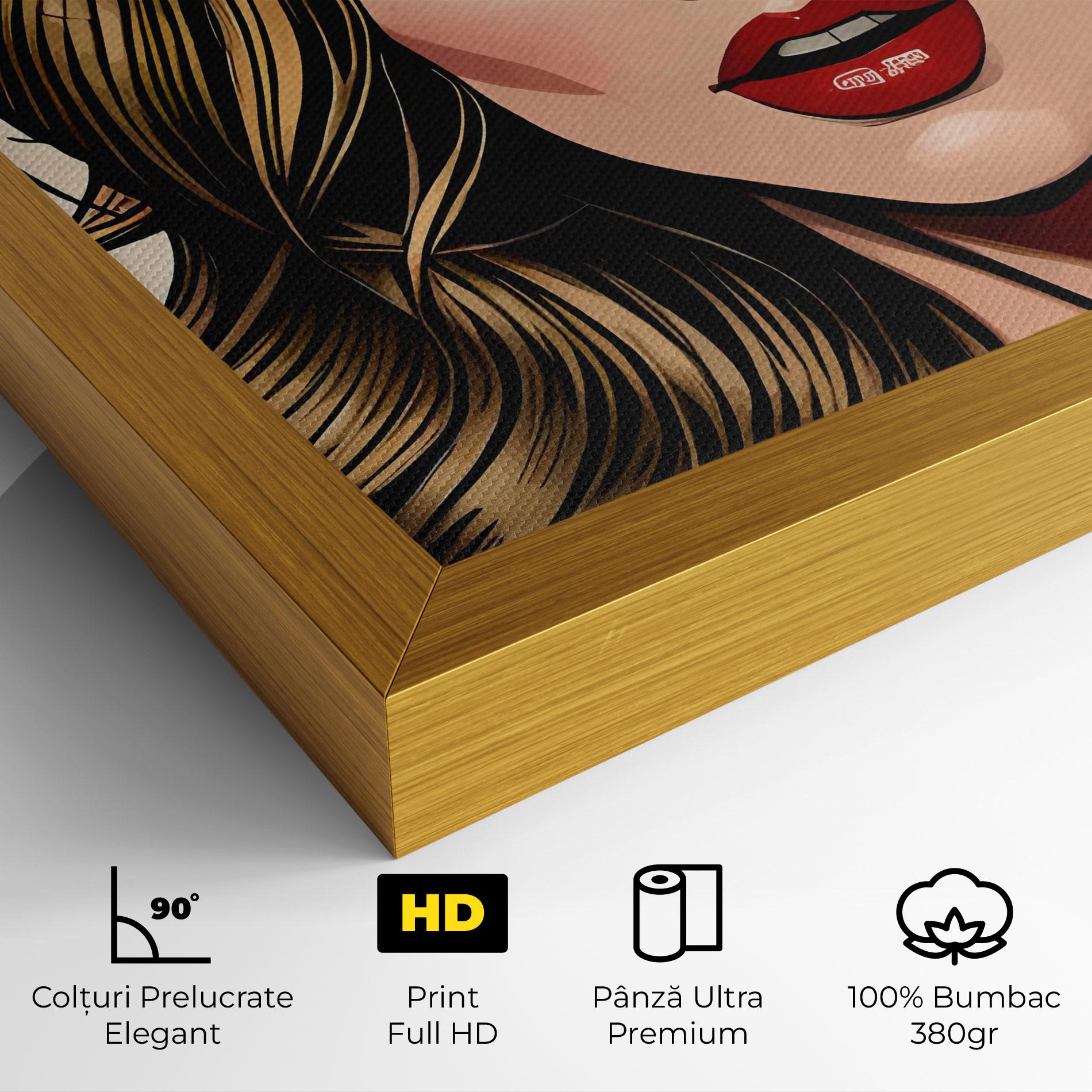 Tablou Canvas Red Pop Lips mockup 4