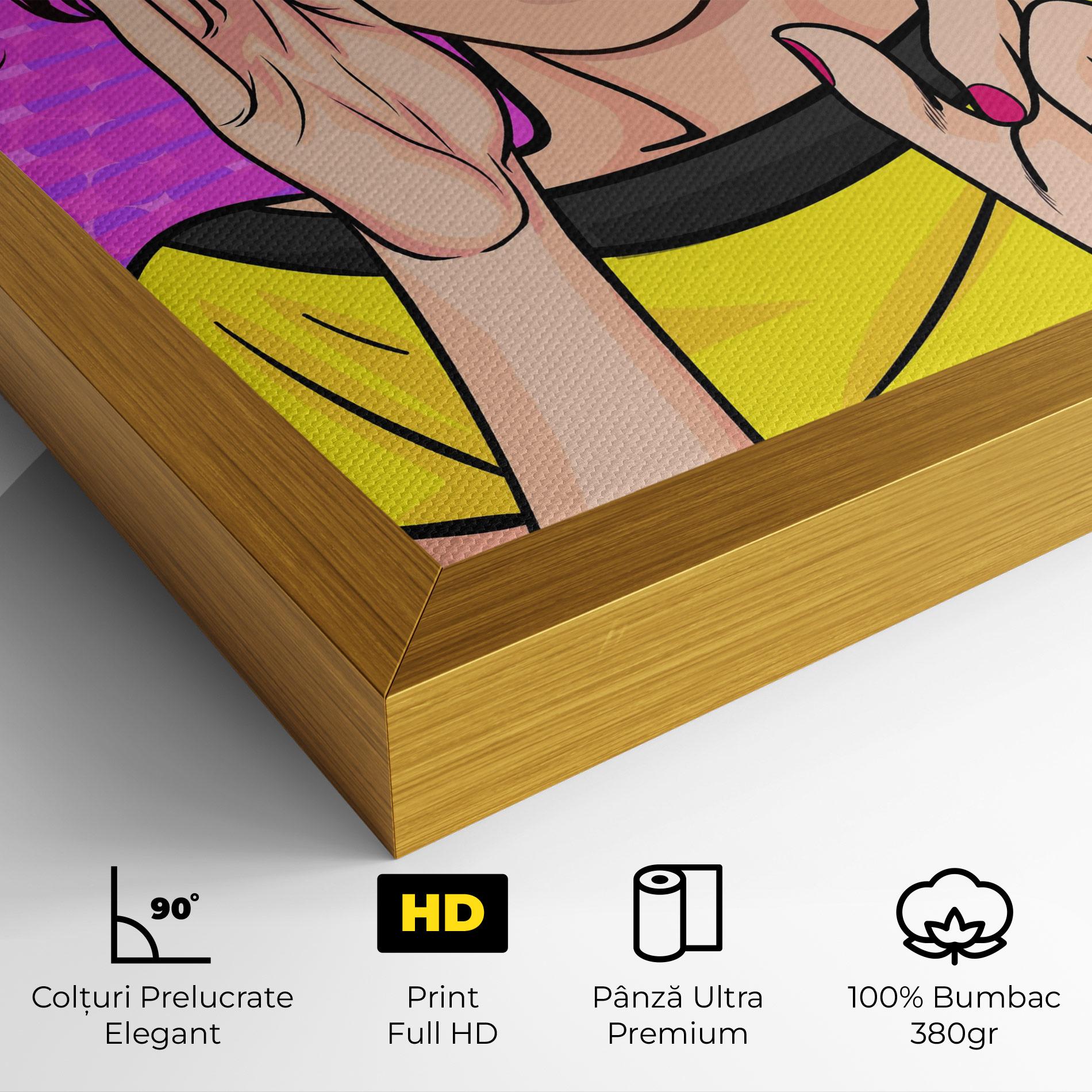 Tablou Canvas Surprised Pop Woman mockup 4