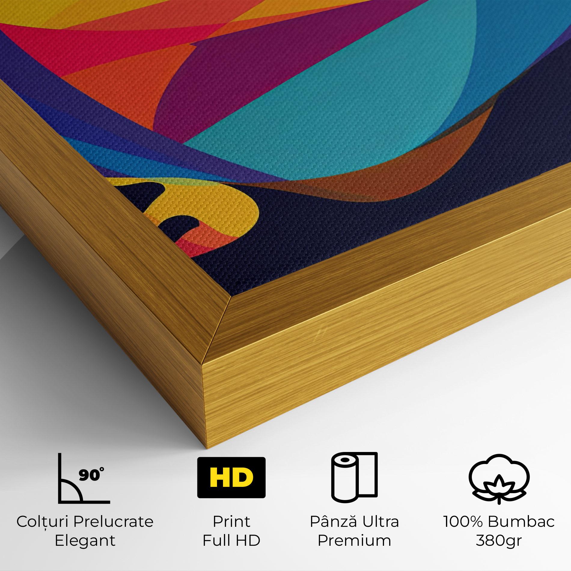 Tablou Canvas Yellow Pop Face mockup 4