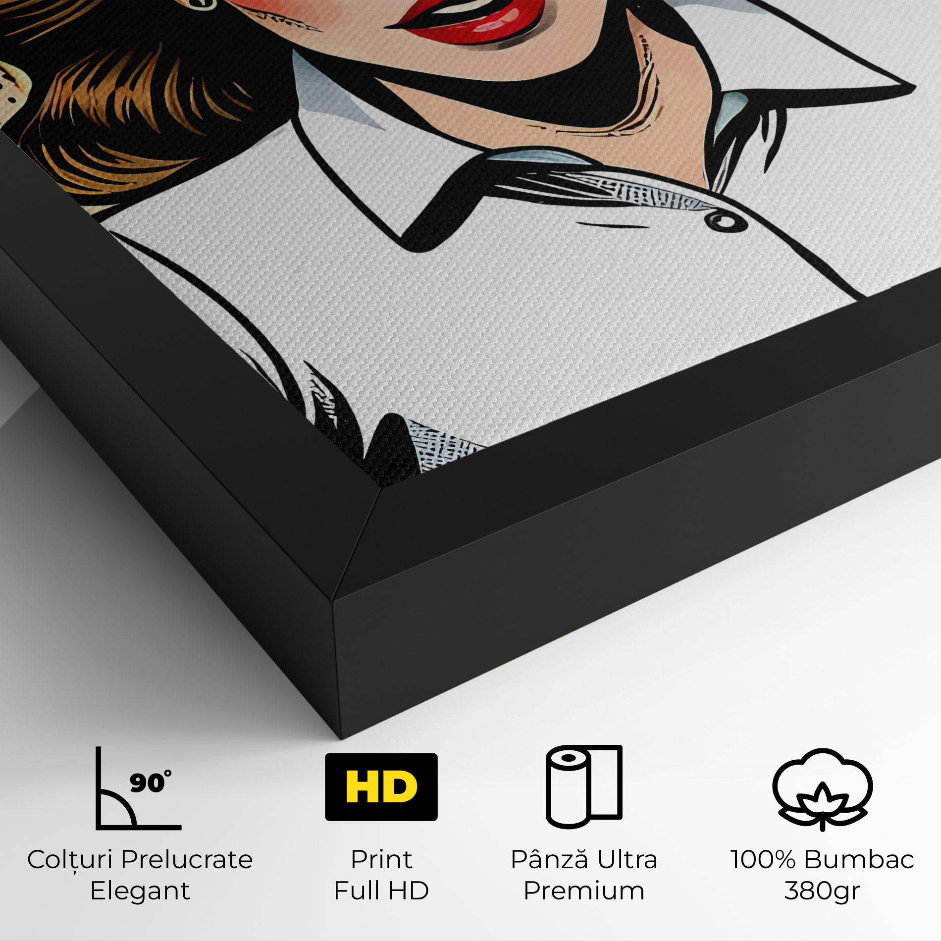 Tablou Canvas Blue Eye Pop Art mockup 4