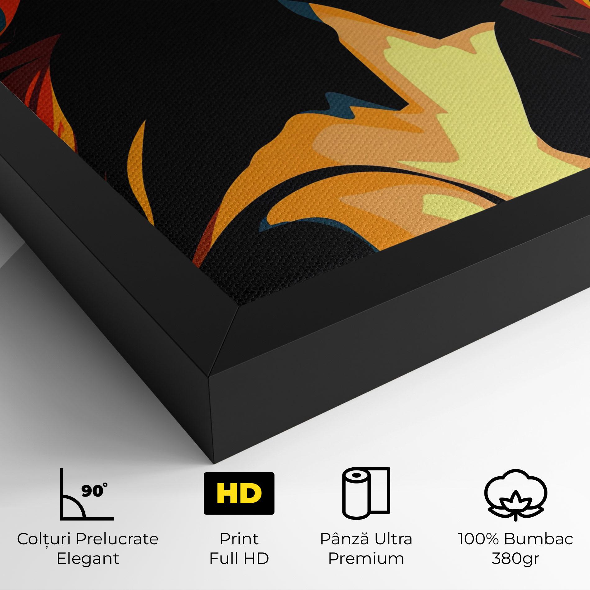 Tablou Canvas Blue Yellow Pop Art mockup 4