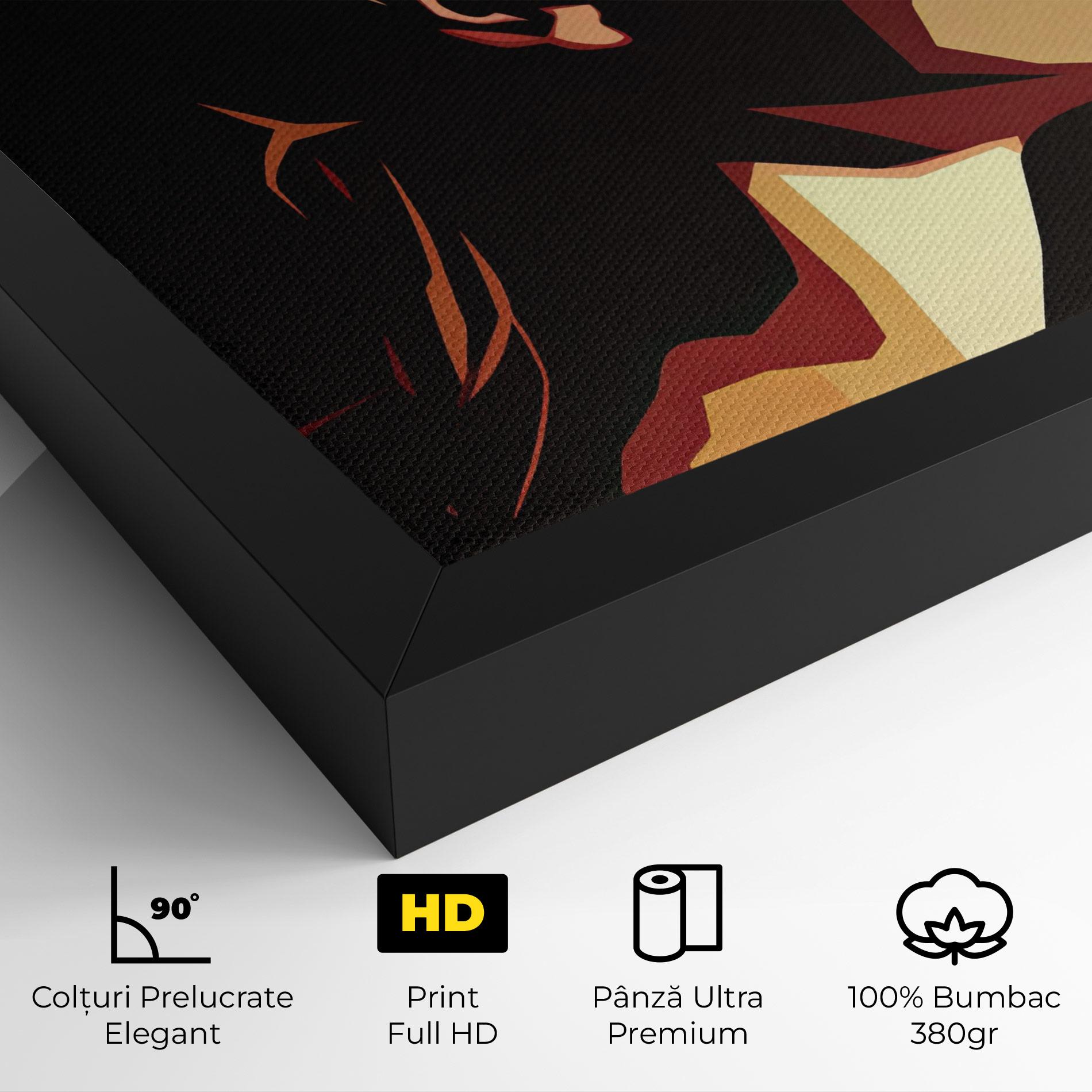 Tablou Canvas Cream Red Pop Art mockup 4