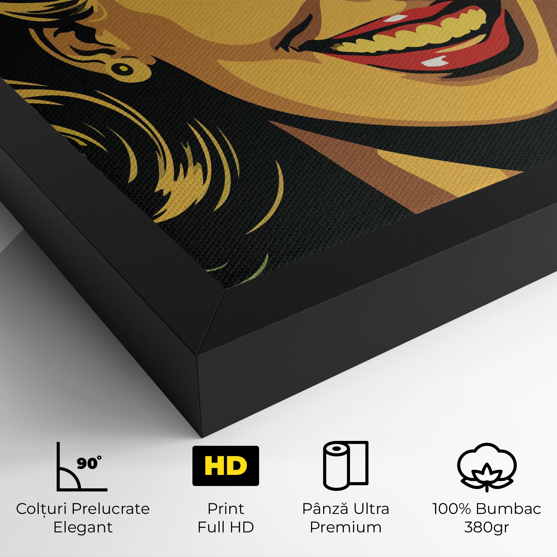 Tablou Canvas Green Light Pop Lady mockup 4