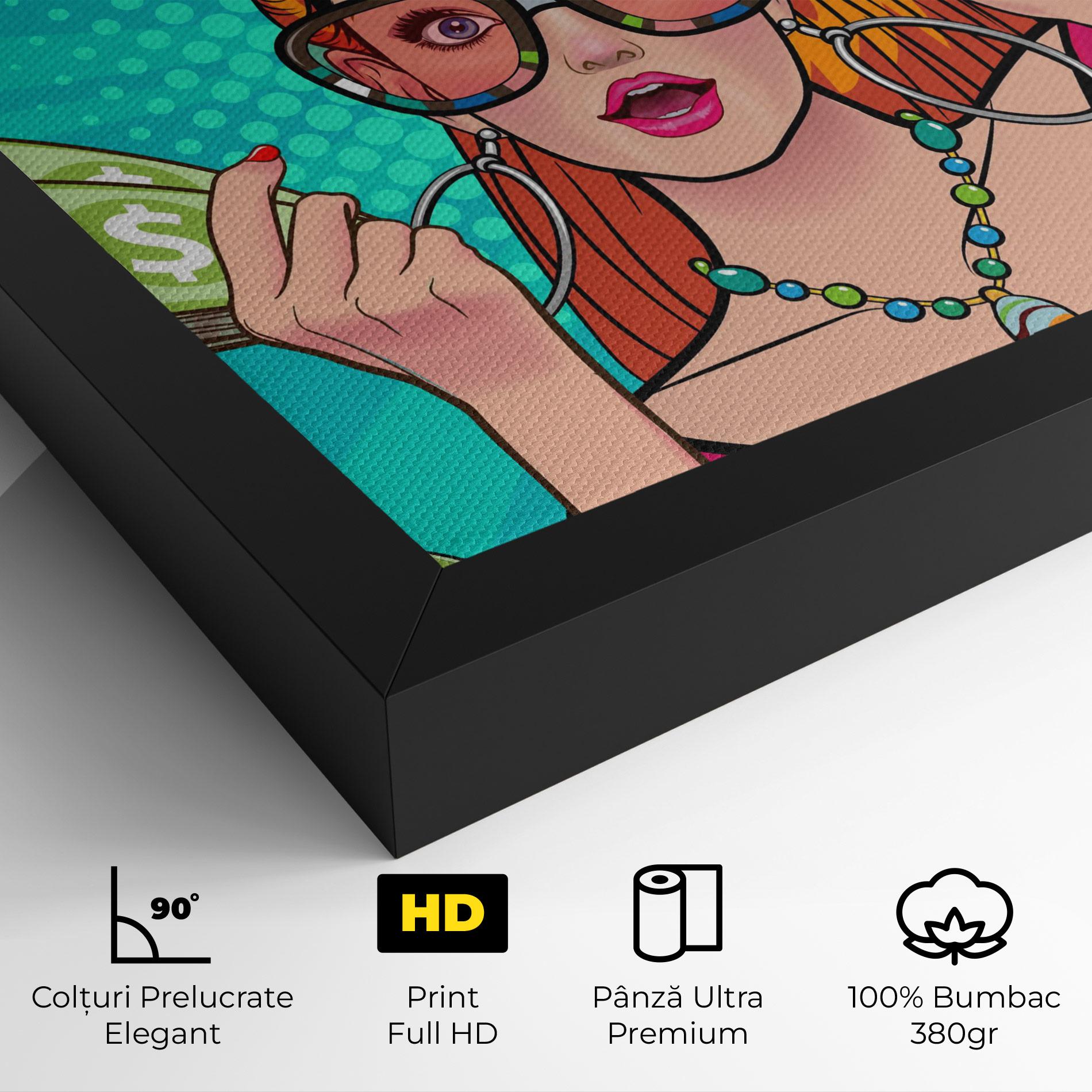 Tablou Canvas Money Pop Art mockup 4
