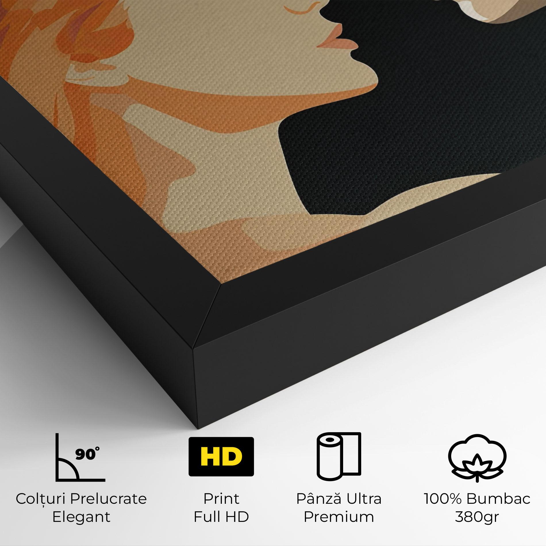 Tablou Canvas Orange Pop Girl mockup 4