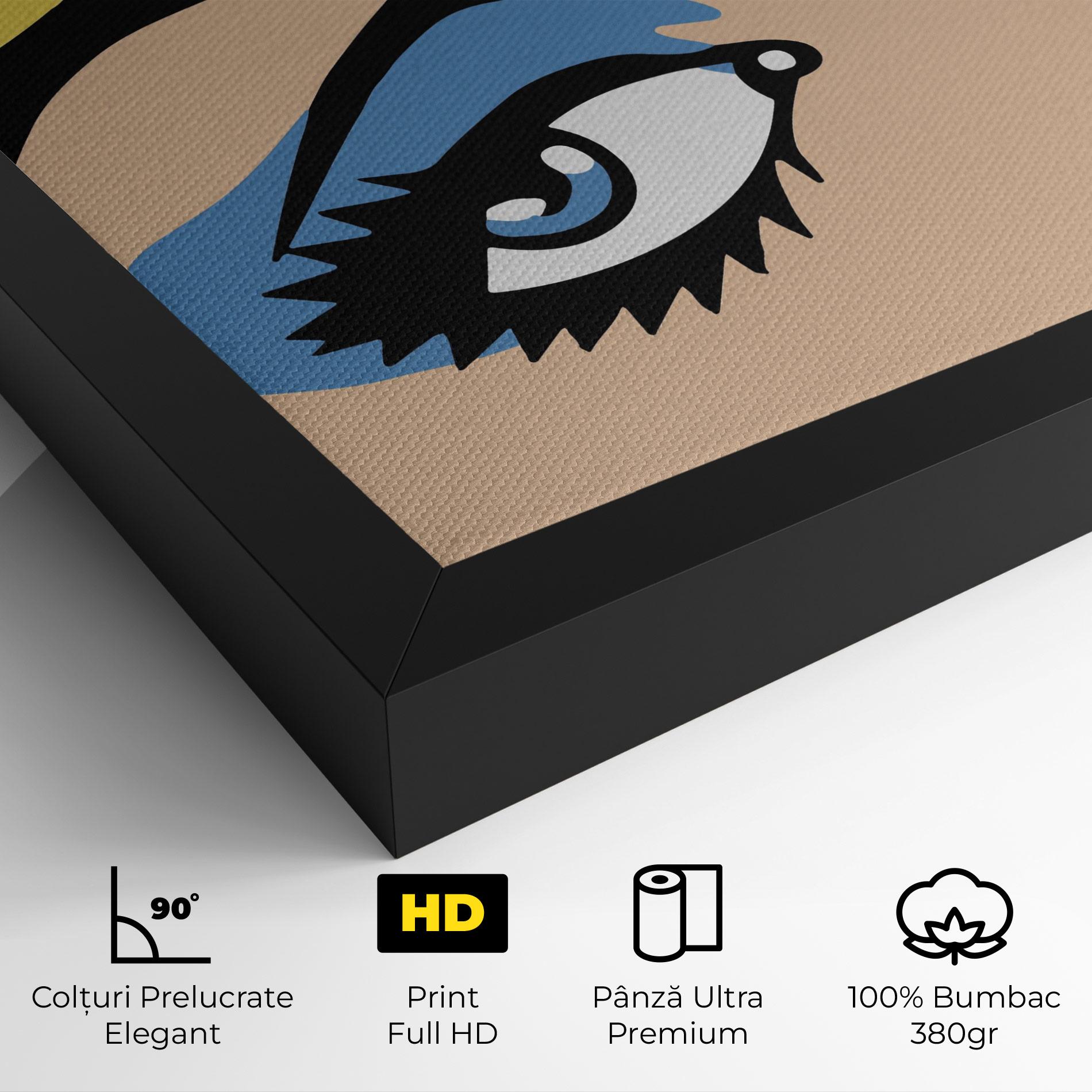 Tablou Canvas Pop Blue Makeup mockup 4