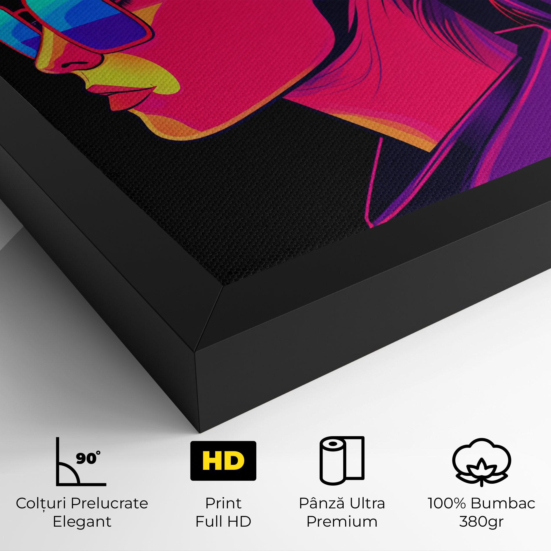 Tablou Canvas Purple Pop Hair mockup 4