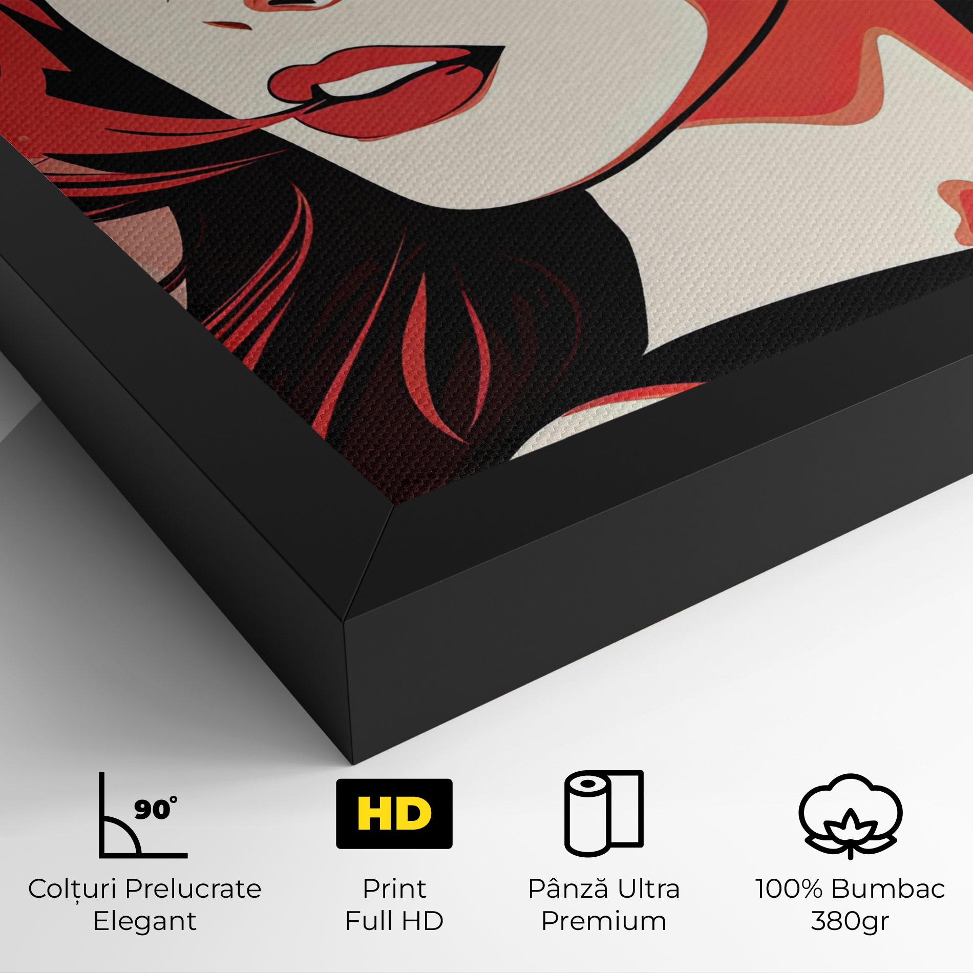 Tablou Canvas Red Hair Pop Art mockup 4