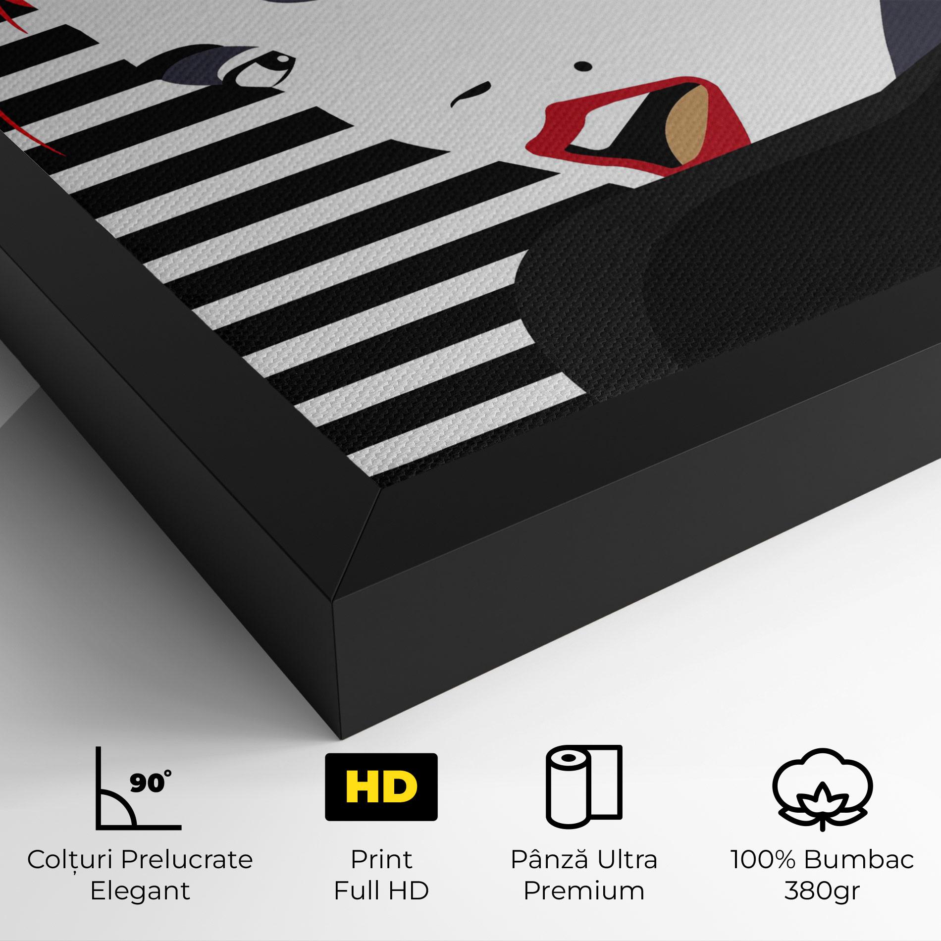 Tablou Canvas Red Pop Hair mockup 4