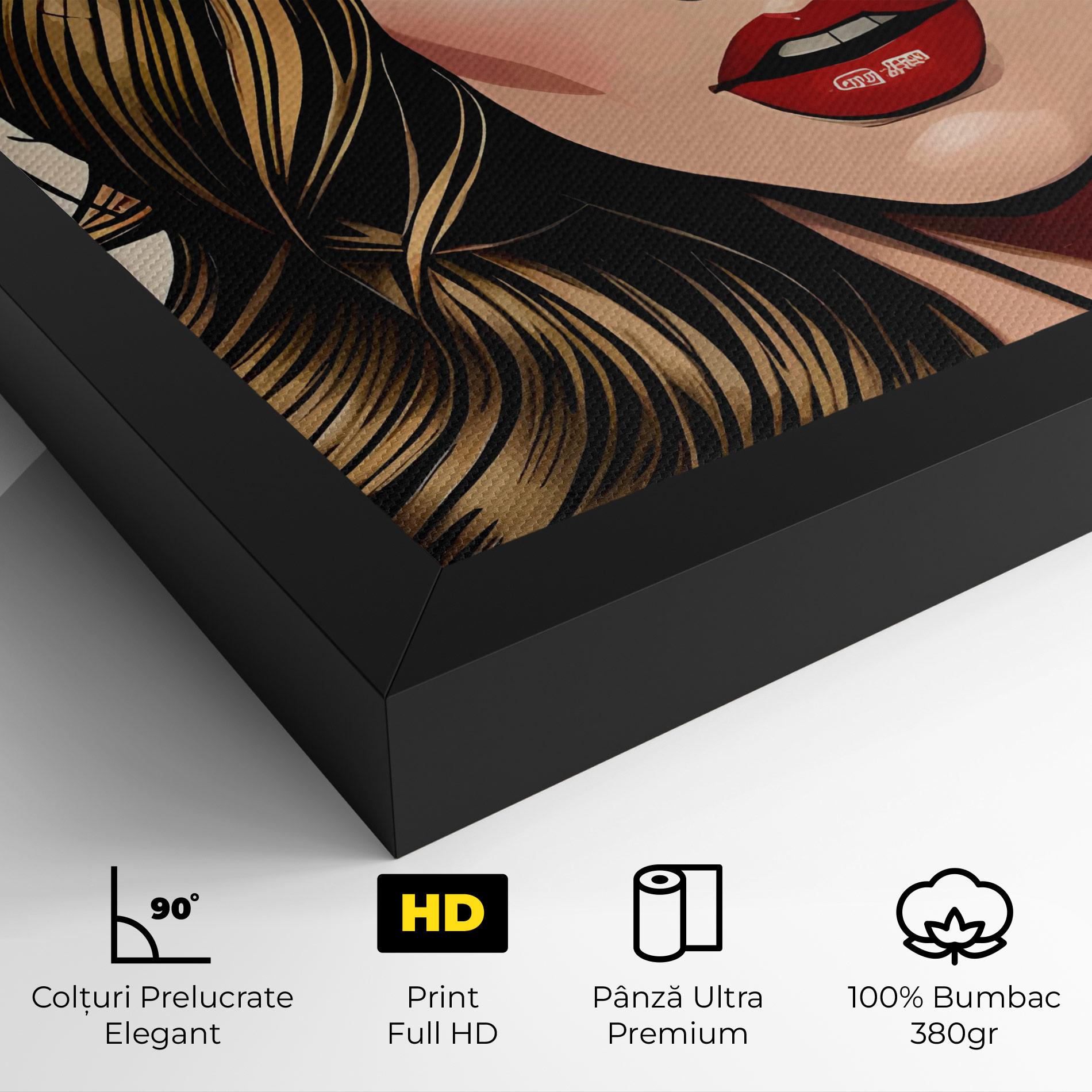 Tablou Canvas Red Pop Lips mockup 4