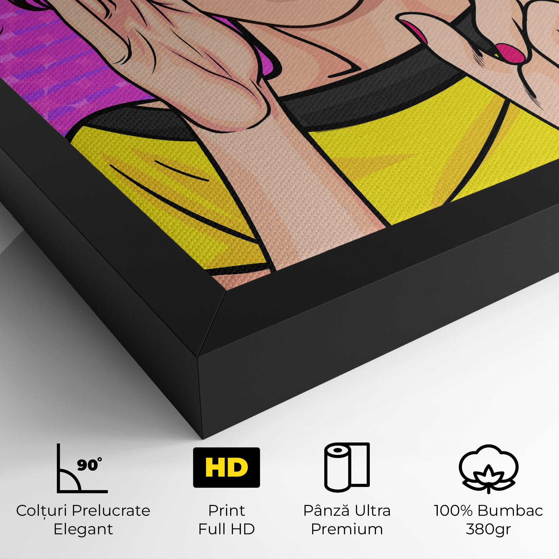 Tablou Canvas Surprised Pop Woman mockup 4
