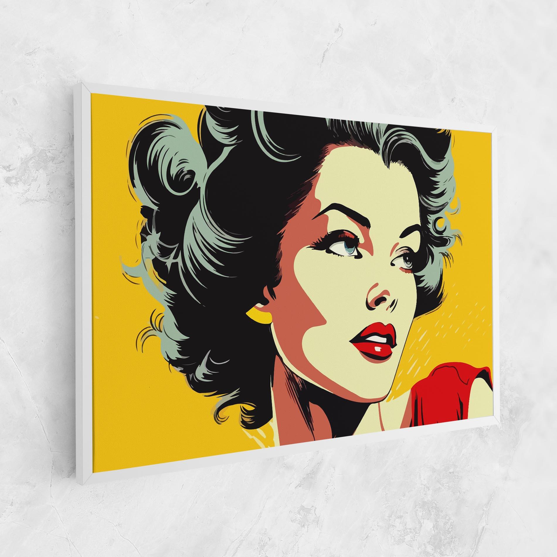Tablou Canvas Pop Art Pretty Lady mockup 1