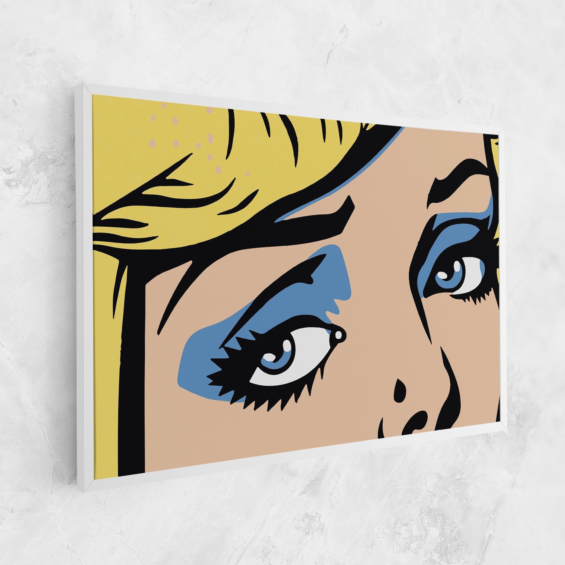 Tablou Canvas Pop Blue Makeup mockup 1