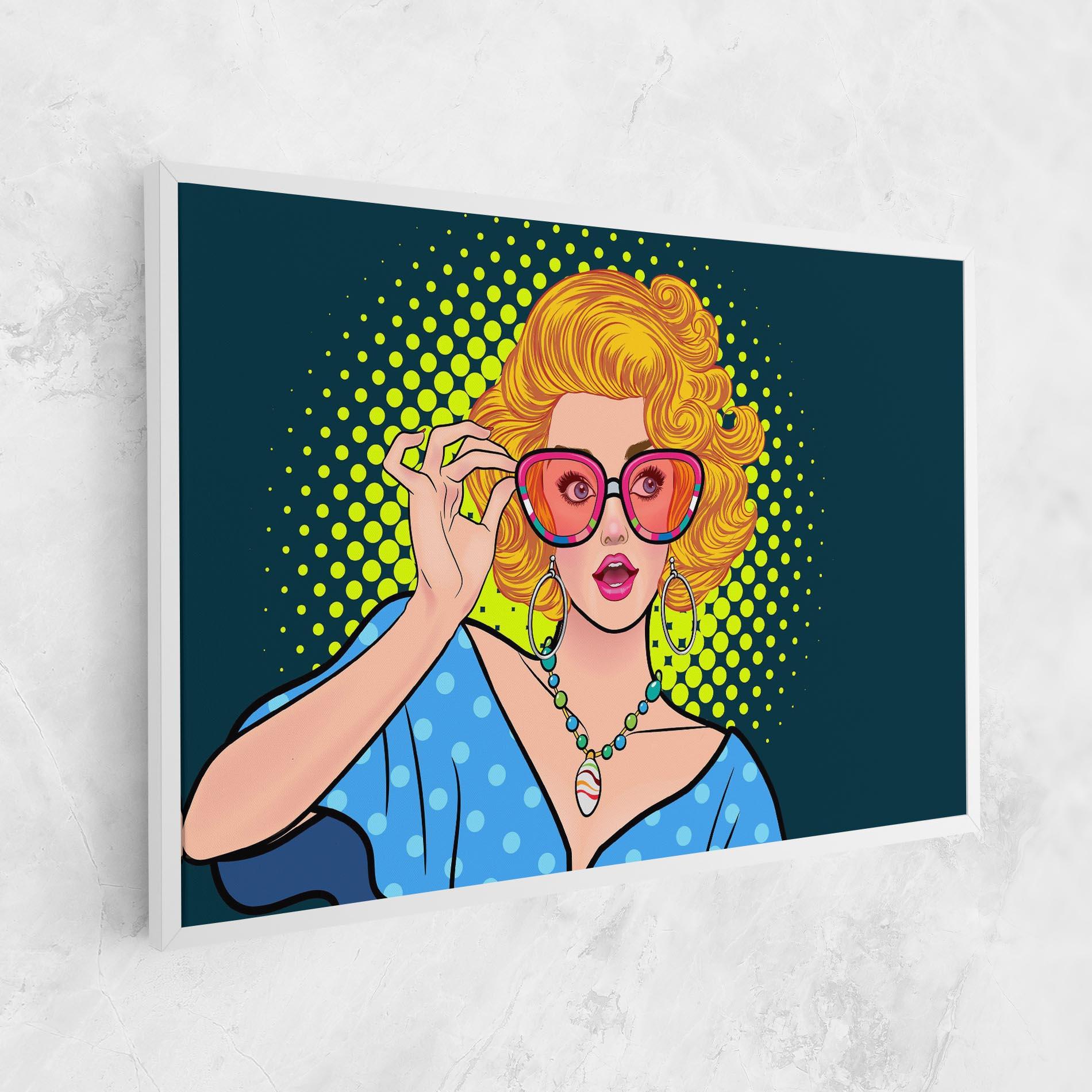 Tablou Canvas Pop Glasses Lady mockup 1