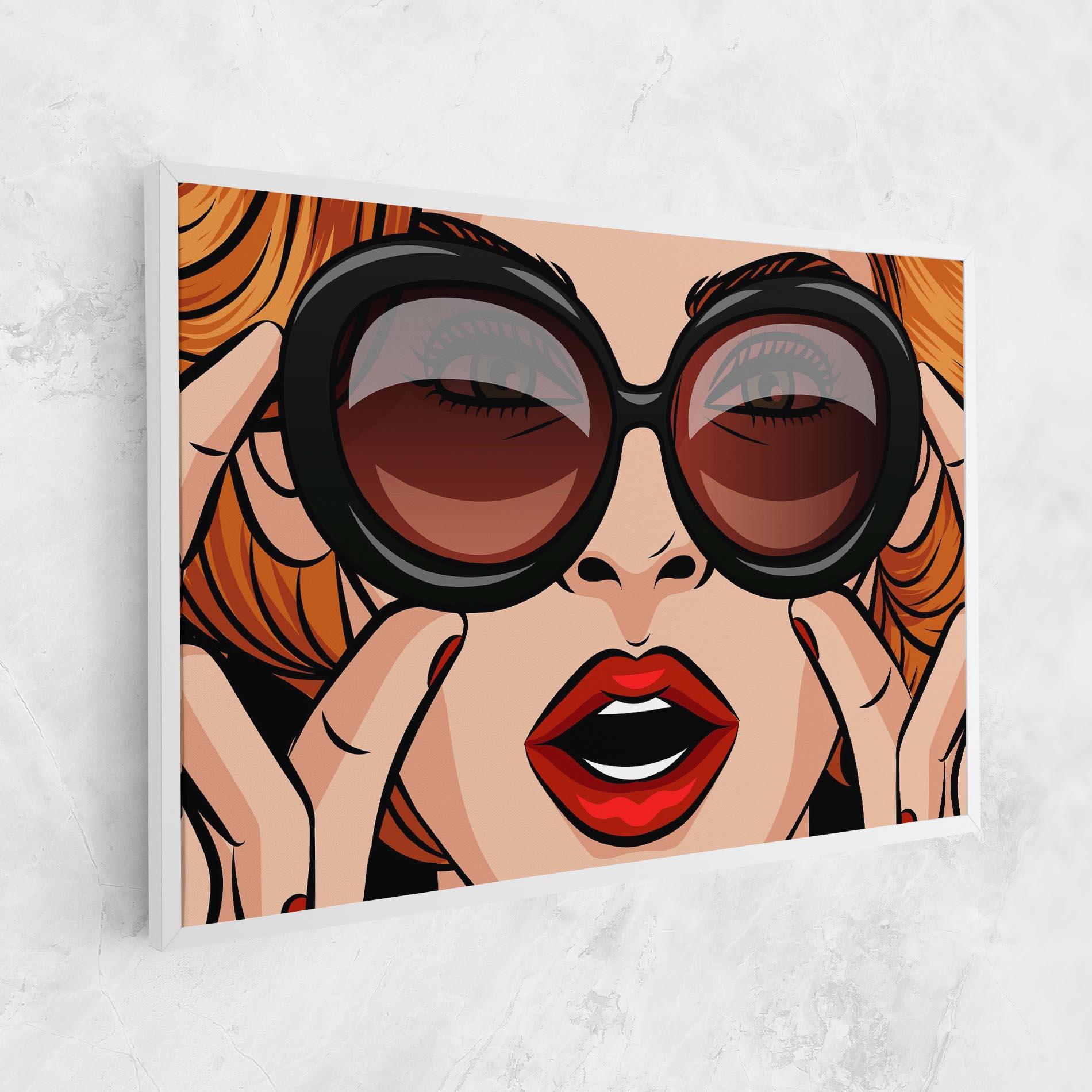 Tablou Canvas Pop Glasses Woman mockup 1