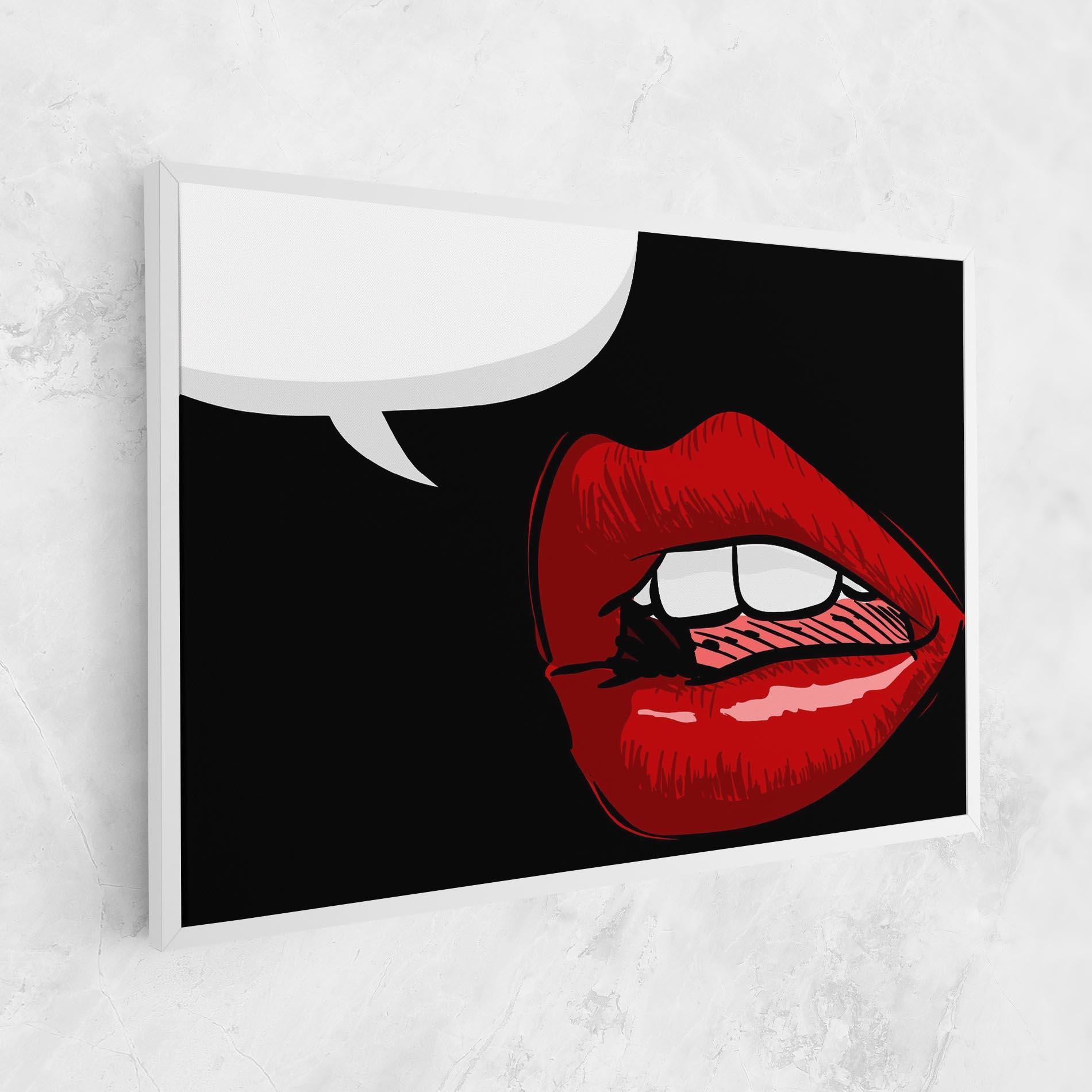 Tablou Canvas Pop Red Lips mockup 1