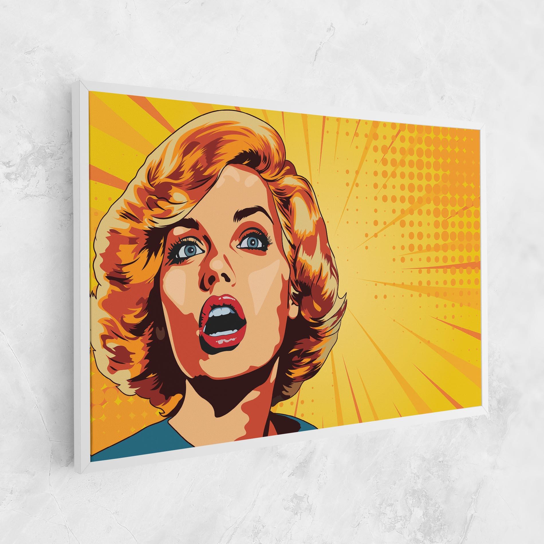 Tablou Canvas Surprised Blonde Lady mockup 1