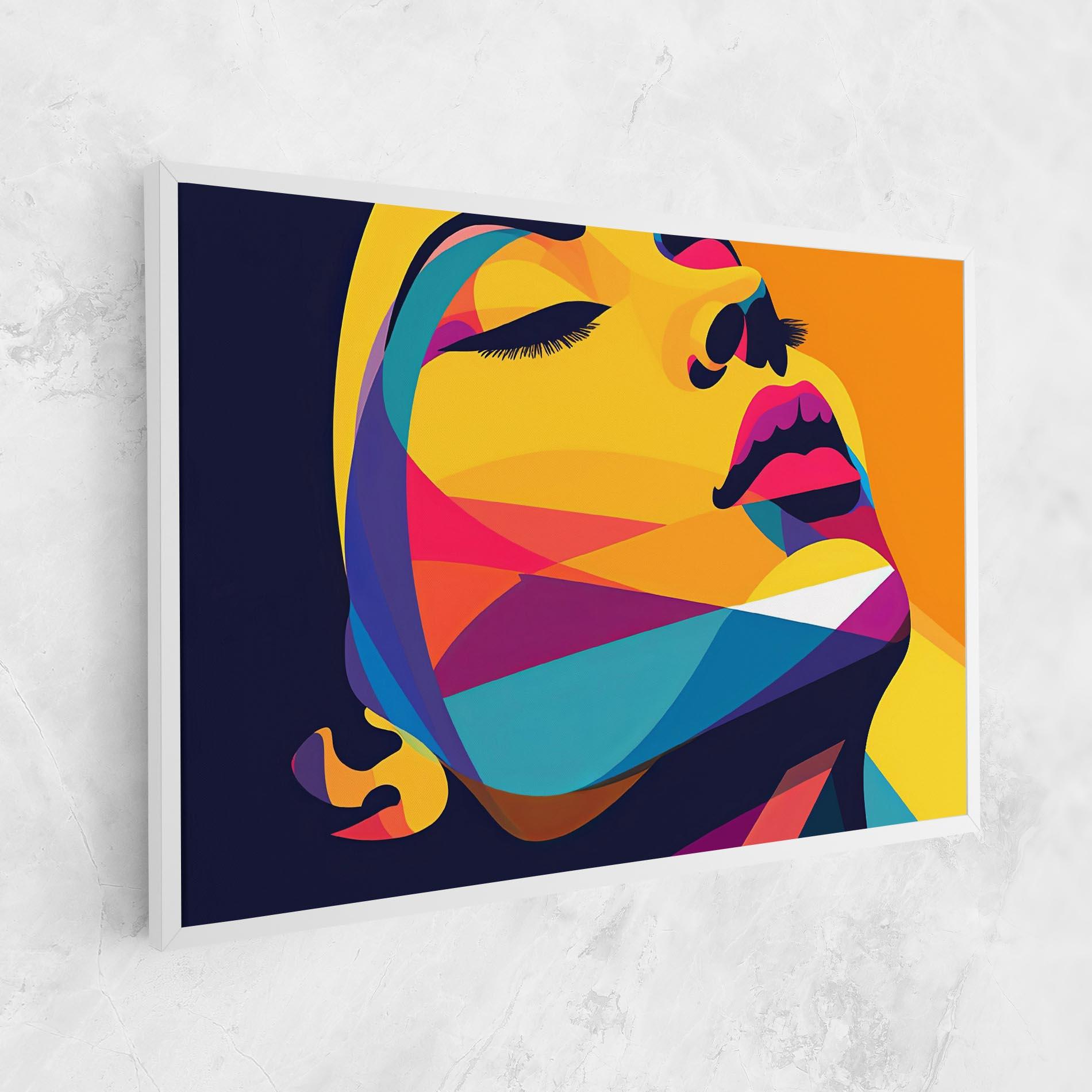 Tablou Canvas Yellow Pop Face mockup 1