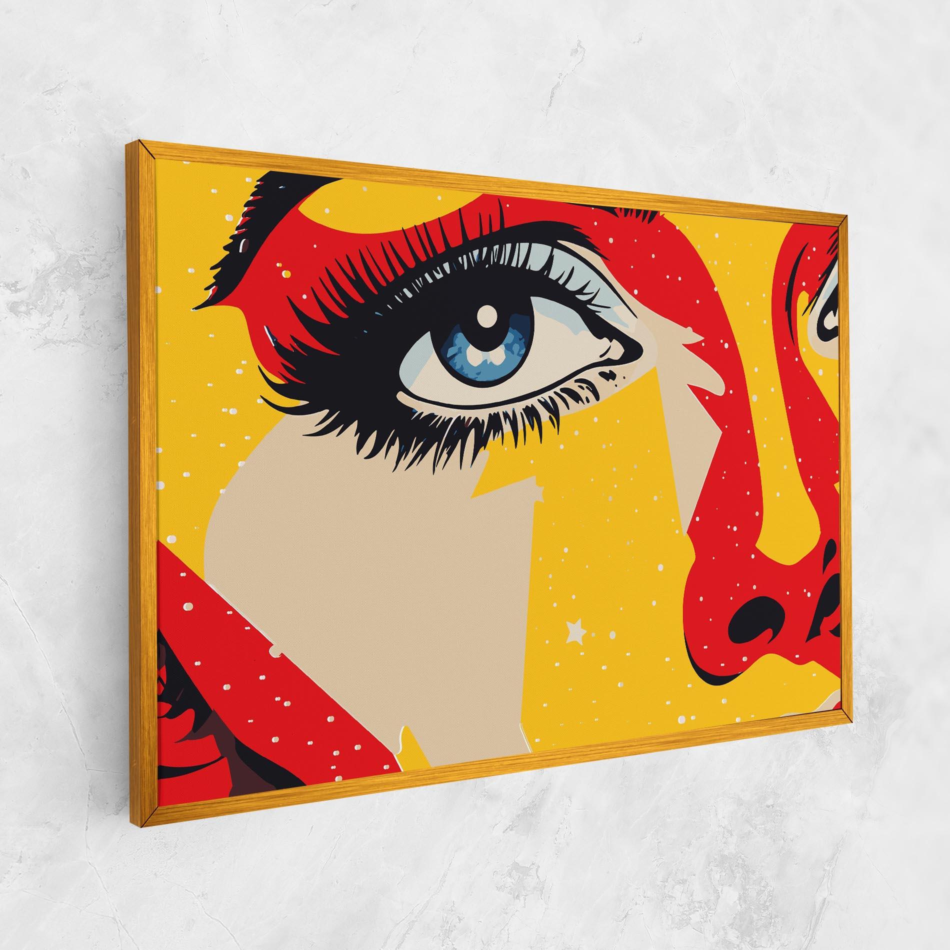 Tablou Canvas Blue Pop Eye mockup 1