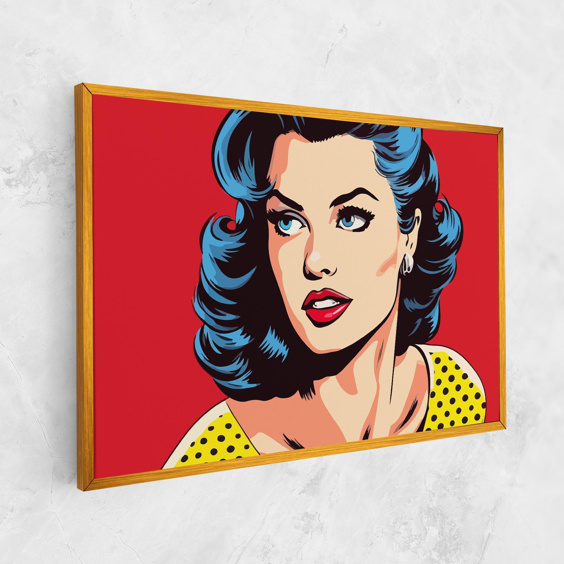 Tablou Canvas Blue Pop Eyes mockup 1