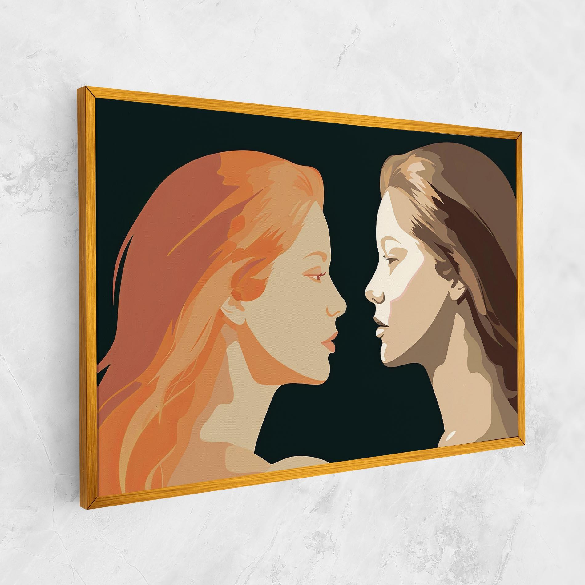 Tablou Canvas Orange Pop Girl mockup 1