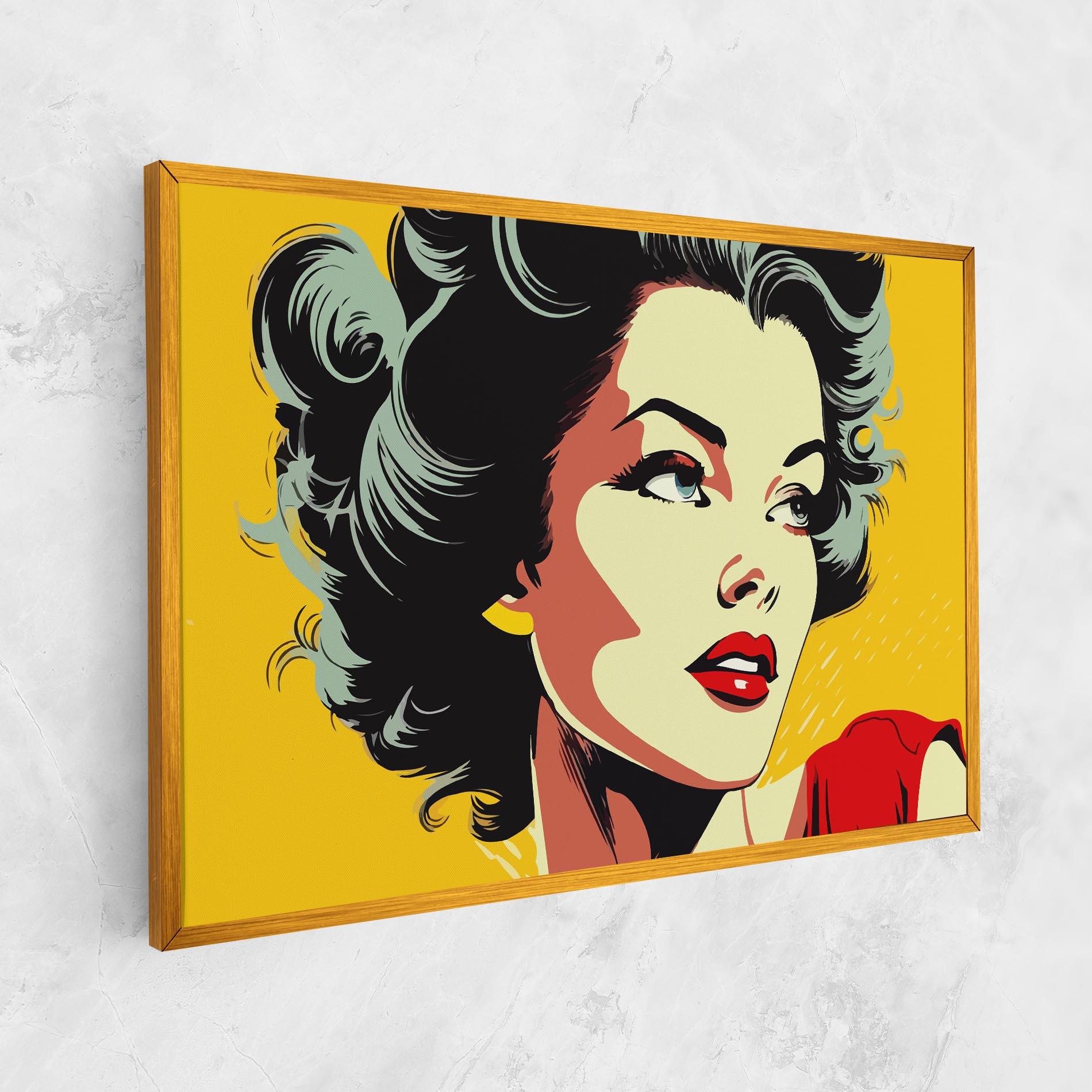 Tablou Canvas Pop Art Pretty Lady mockup 1