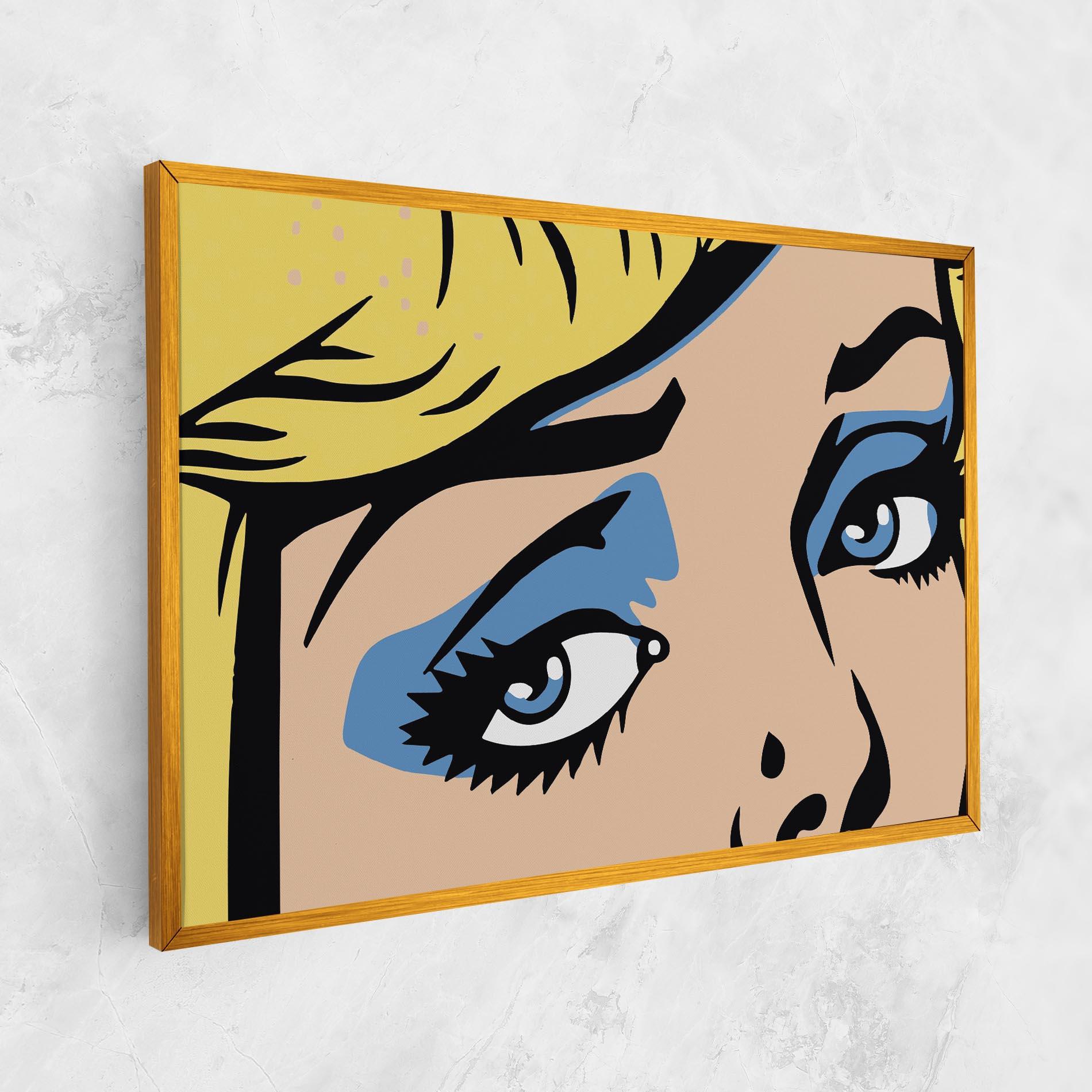 Tablou Canvas Pop Blue Makeup mockup 1