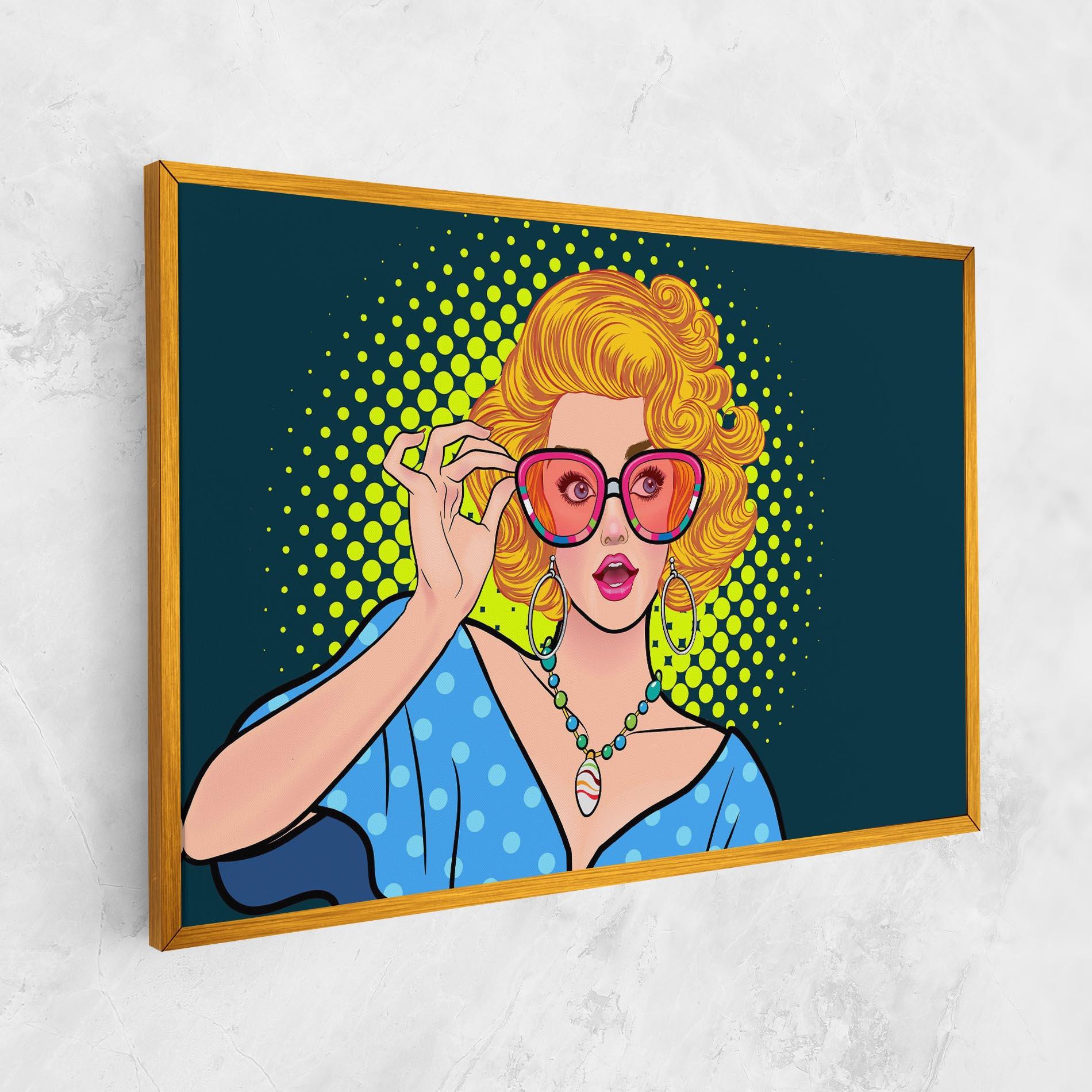 Tablou Canvas Pop Glasses Lady mockup 1