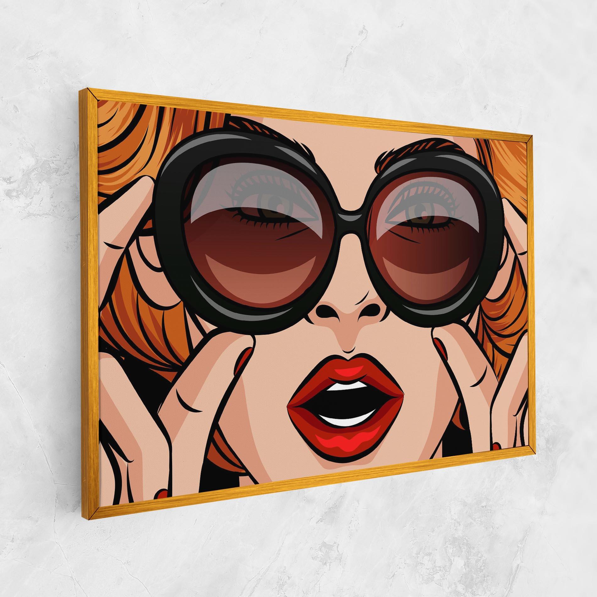 Tablou Canvas Pop Glasses Woman mockup 1