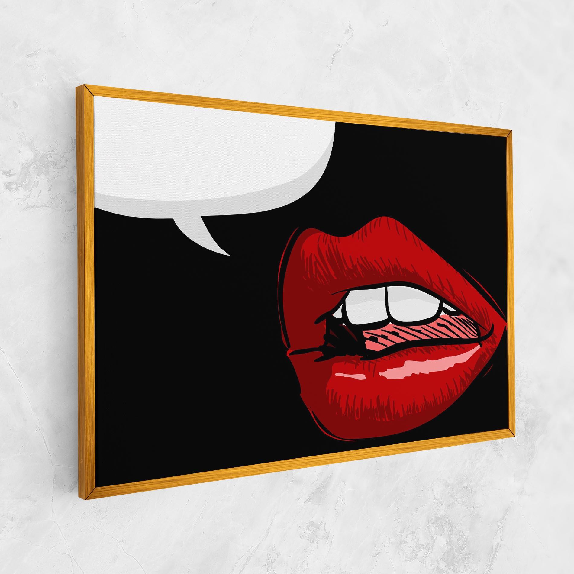 Tablou Canvas Pop Red Lips mockup 1