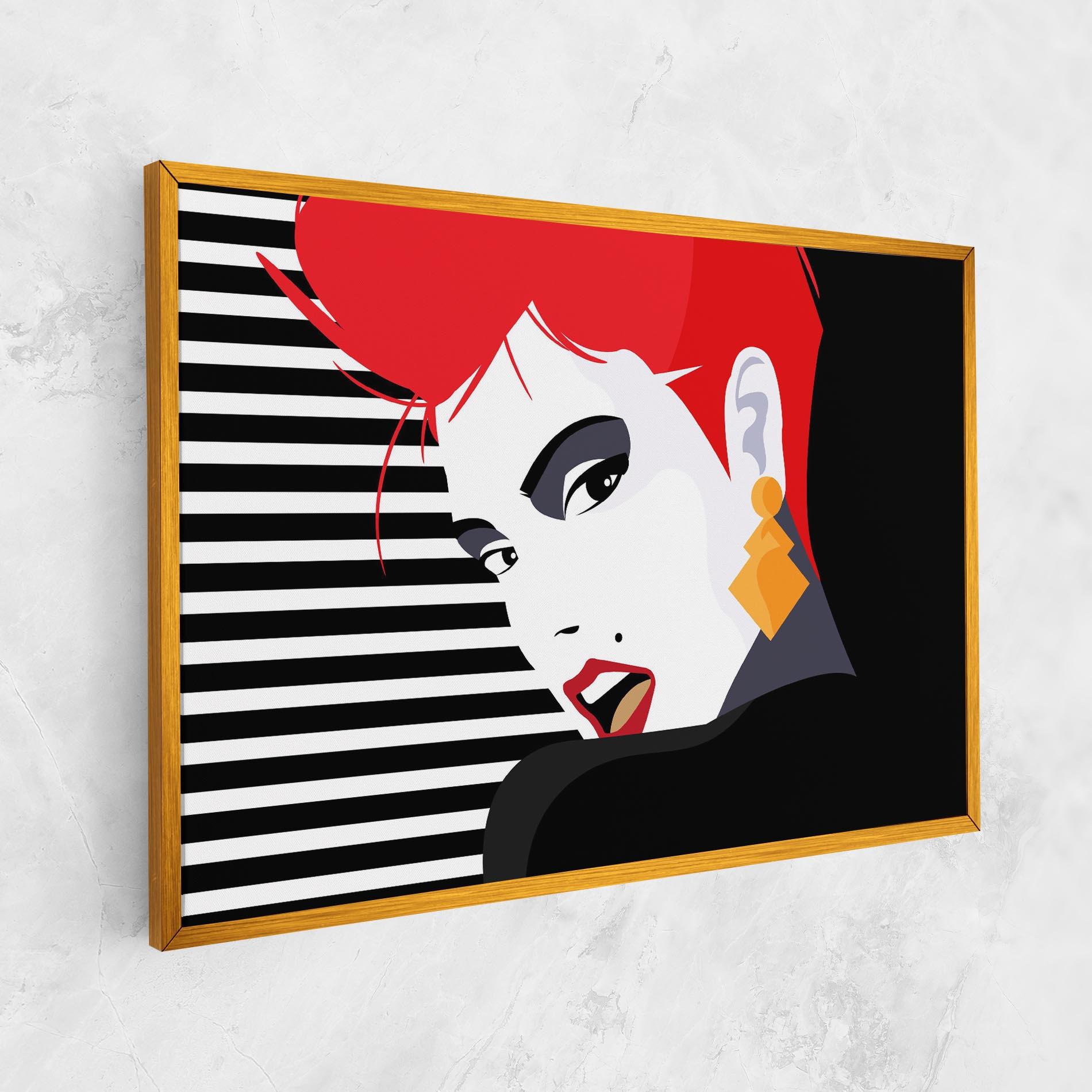 Tablou Canvas Red Pop Hair mockup 1