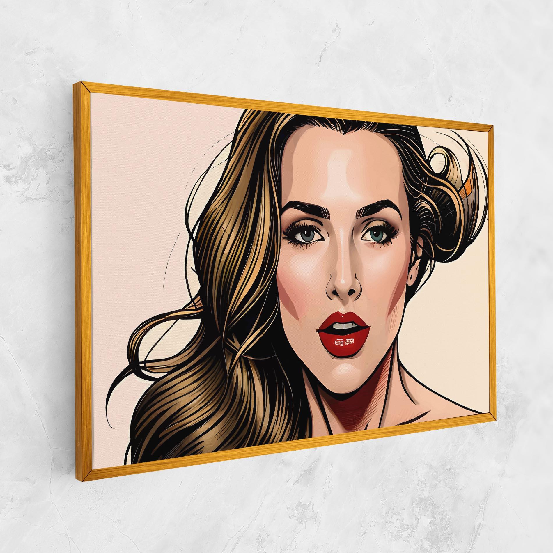 Tablou Canvas Red Pop Lips mockup 1