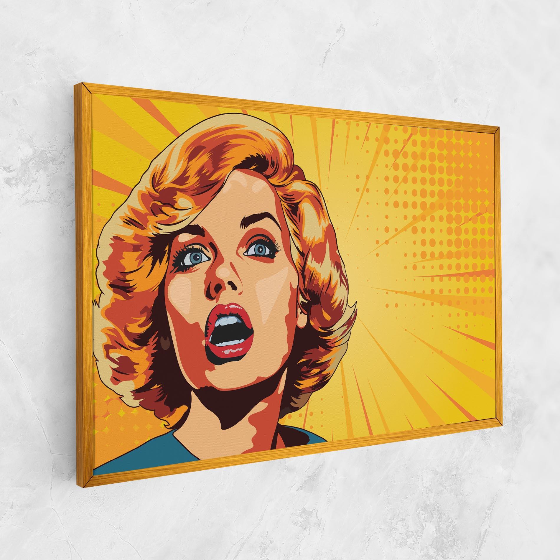 Tablou Canvas Surprised Blonde Lady mockup 1