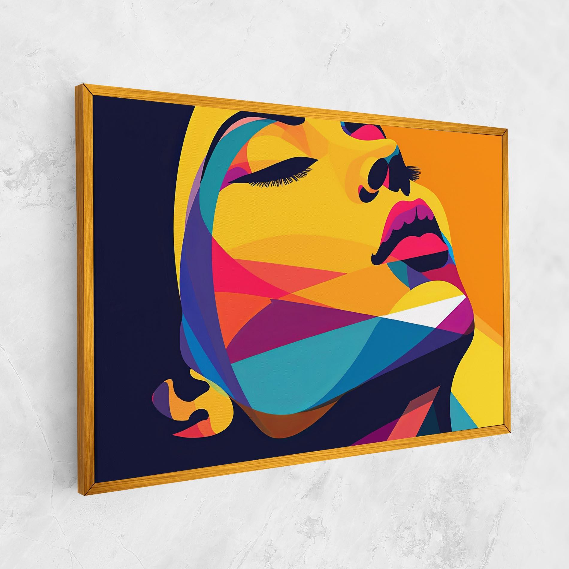 Tablou Canvas Yellow Pop Face mockup 1