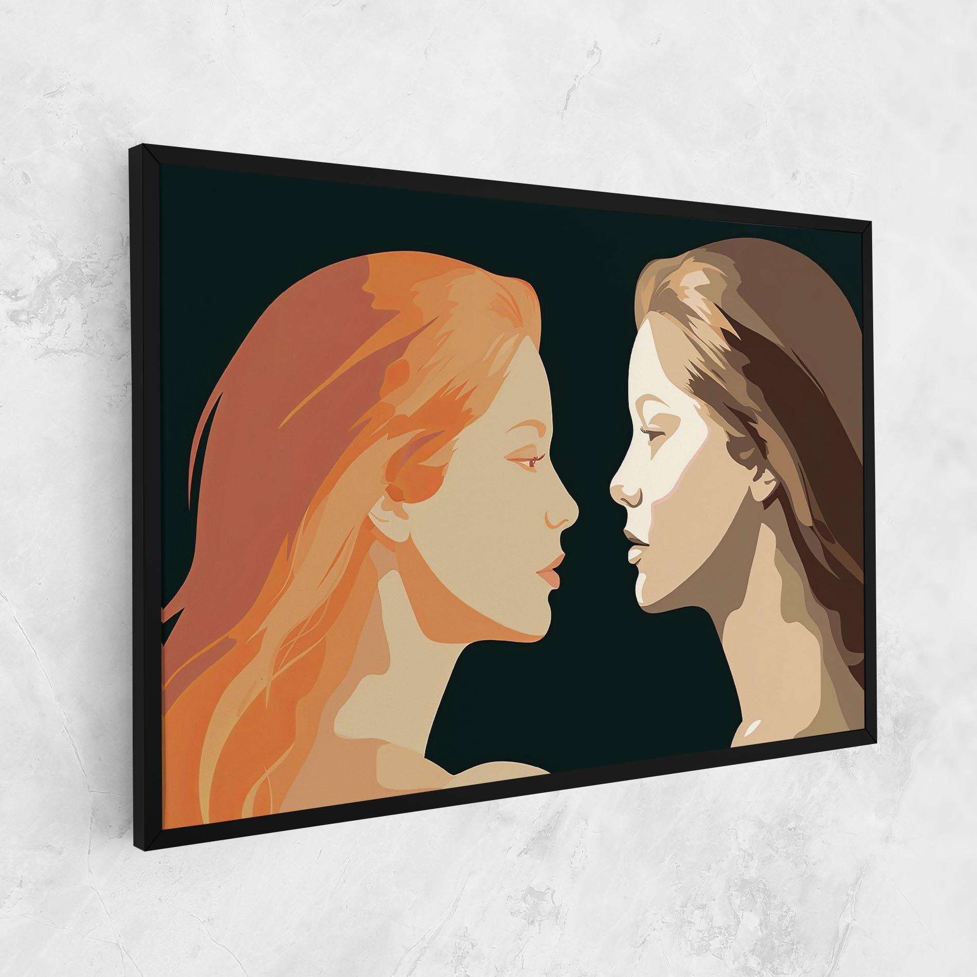 Tablou Canvas Orange Pop Girl mockup 1