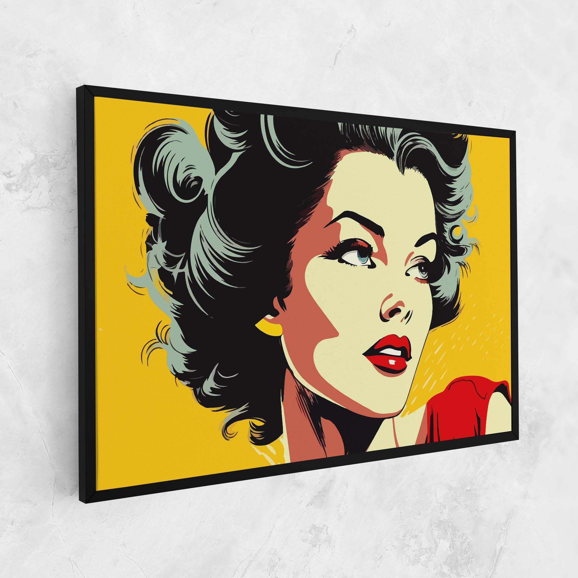 Tablou Canvas Pop Art Pretty Lady mockup 1