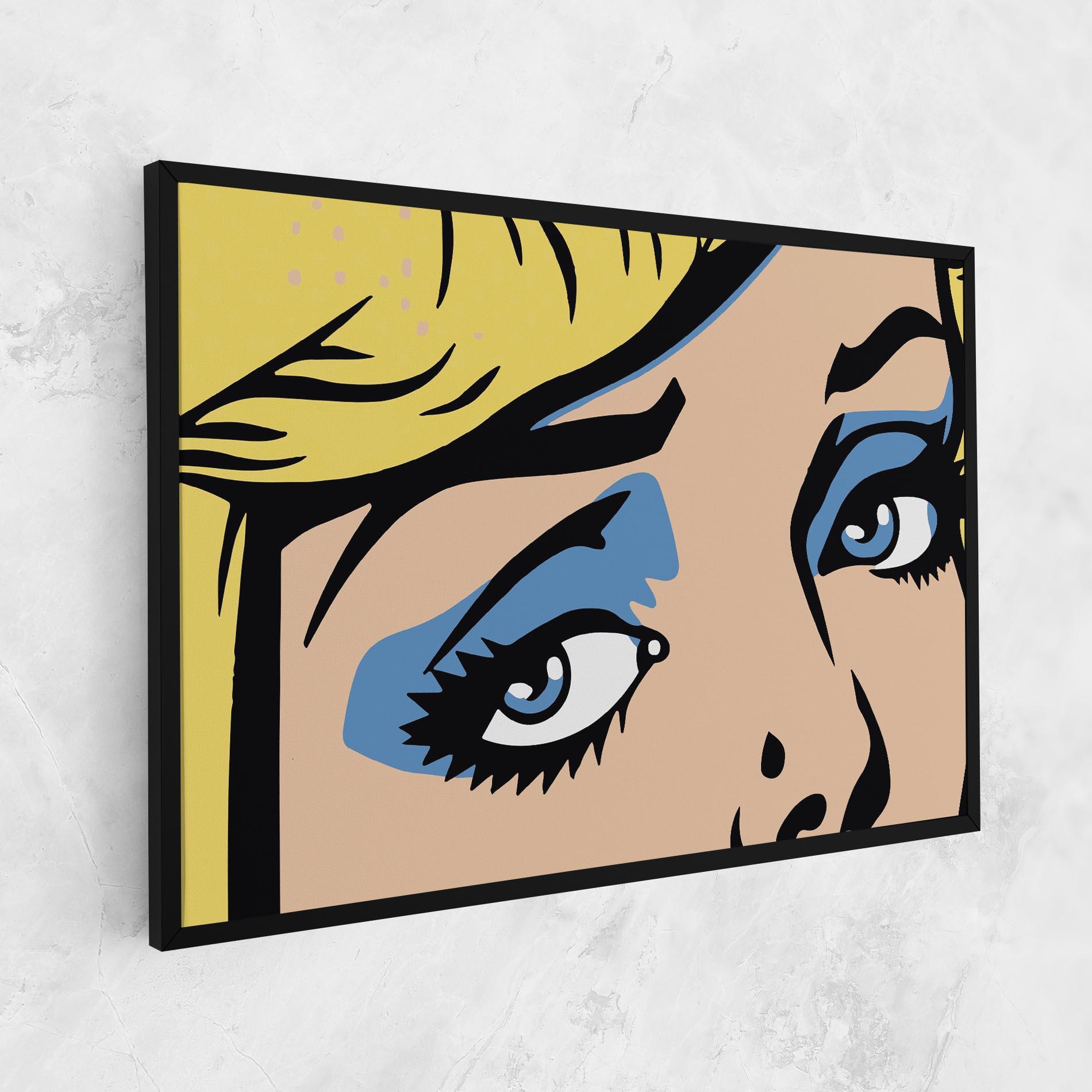 Tablou Canvas Pop Blue Makeup mockup 1