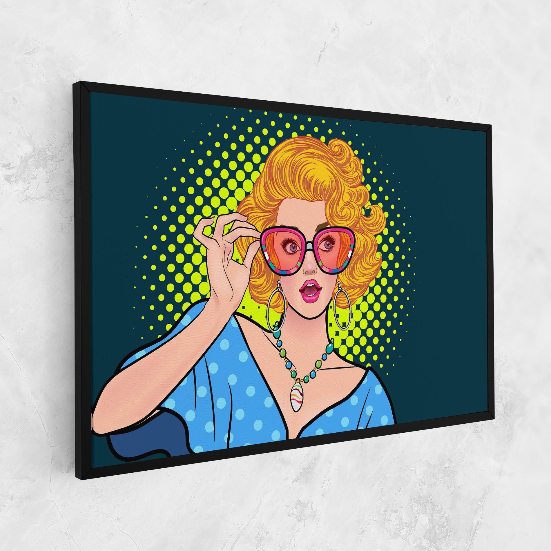 Tablou Canvas Pop Glasses Lady mockup 1