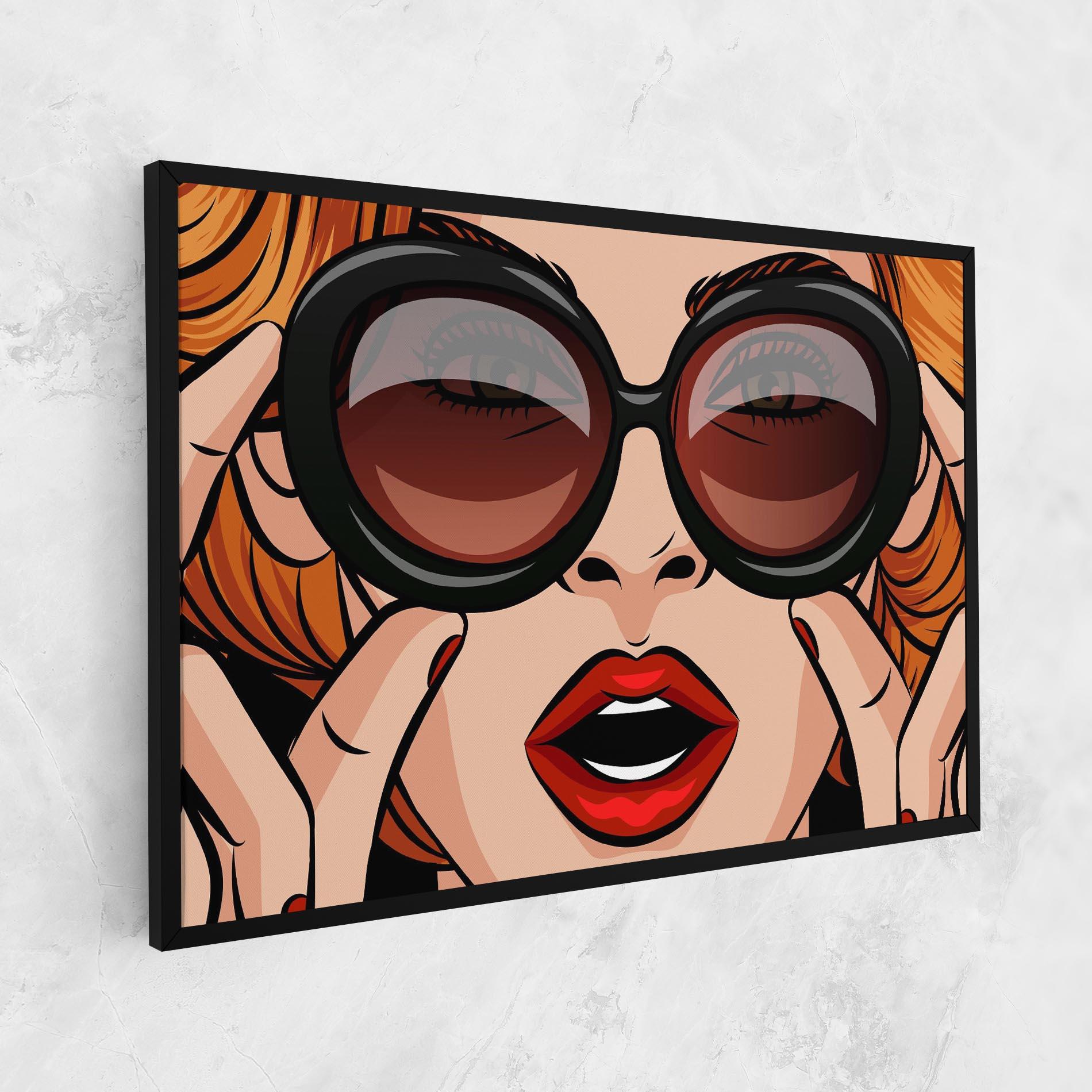 Tablou Canvas Pop Glasses Woman mockup 1