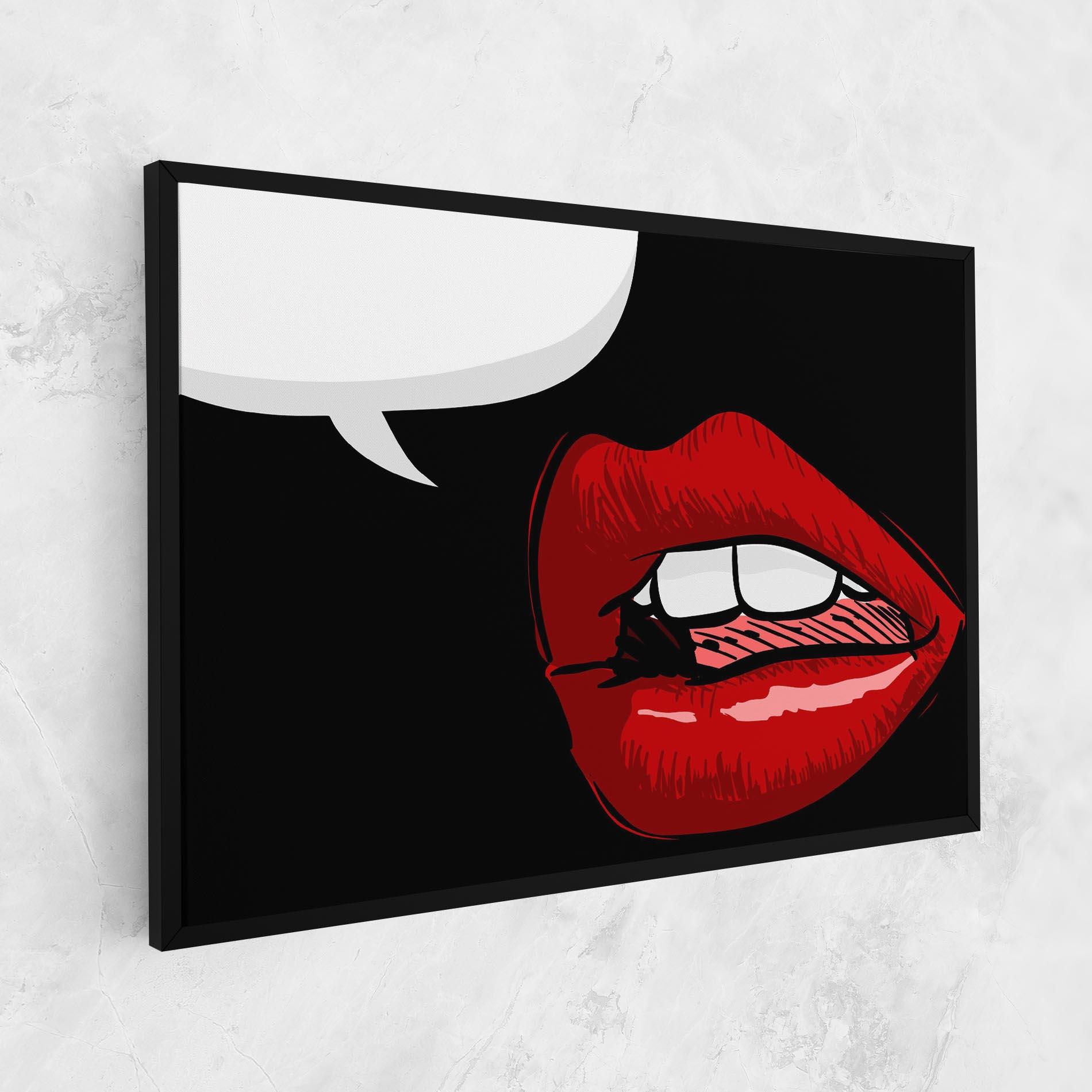 Tablou Canvas Pop Red Lips mockup 1