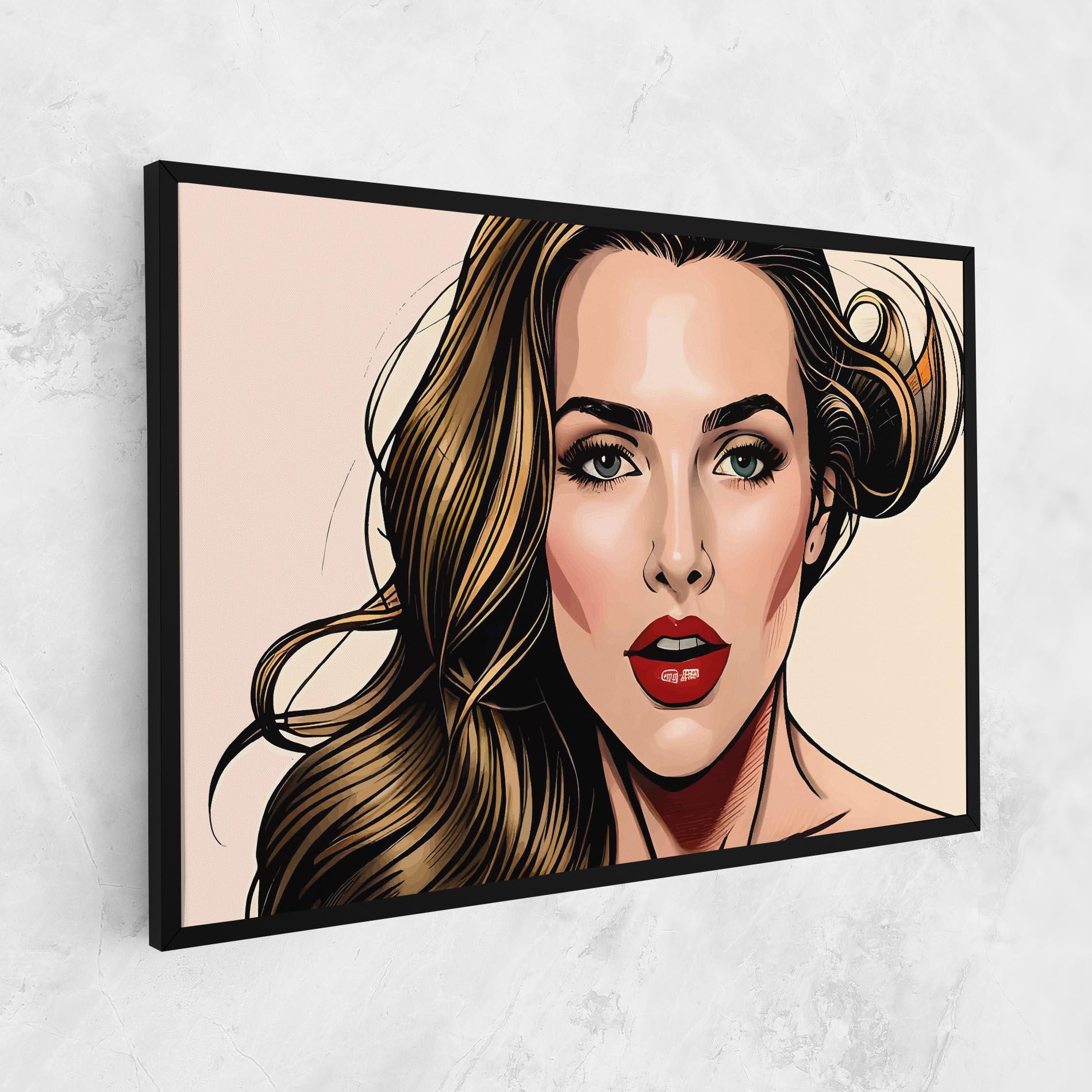 Tablou Canvas Red Pop Lips mockup 1