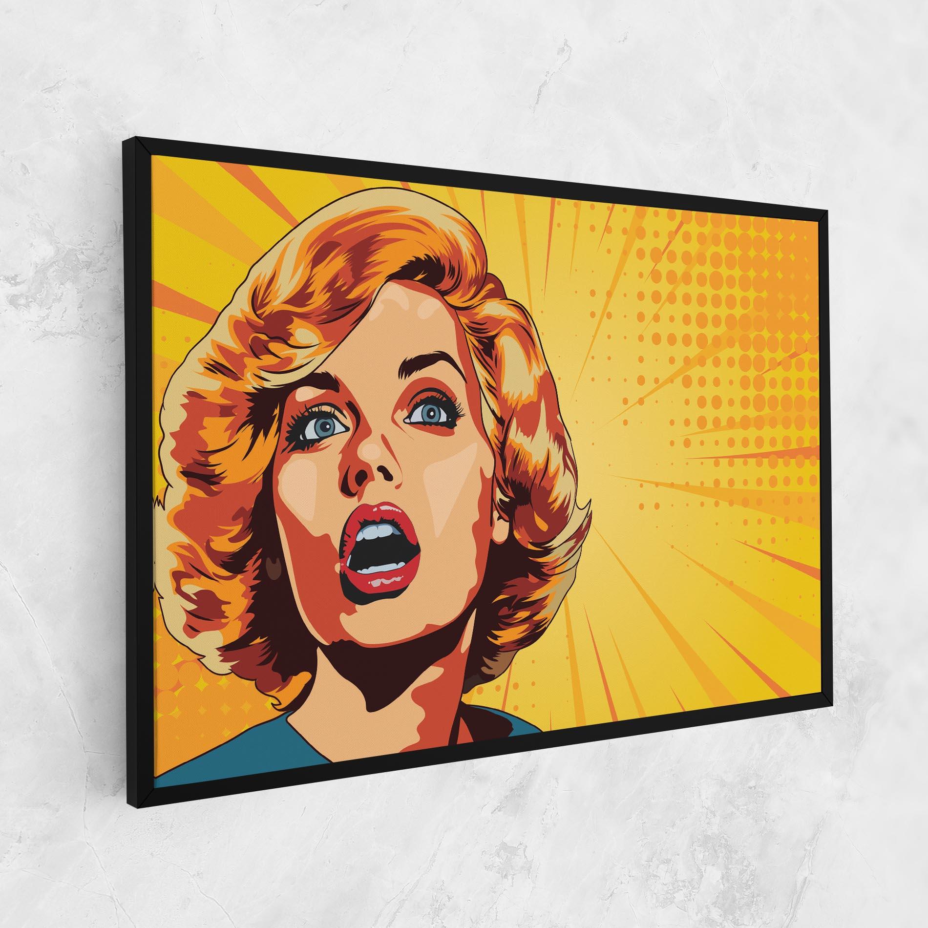 Tablou Canvas Surprised Blonde Lady mockup 1