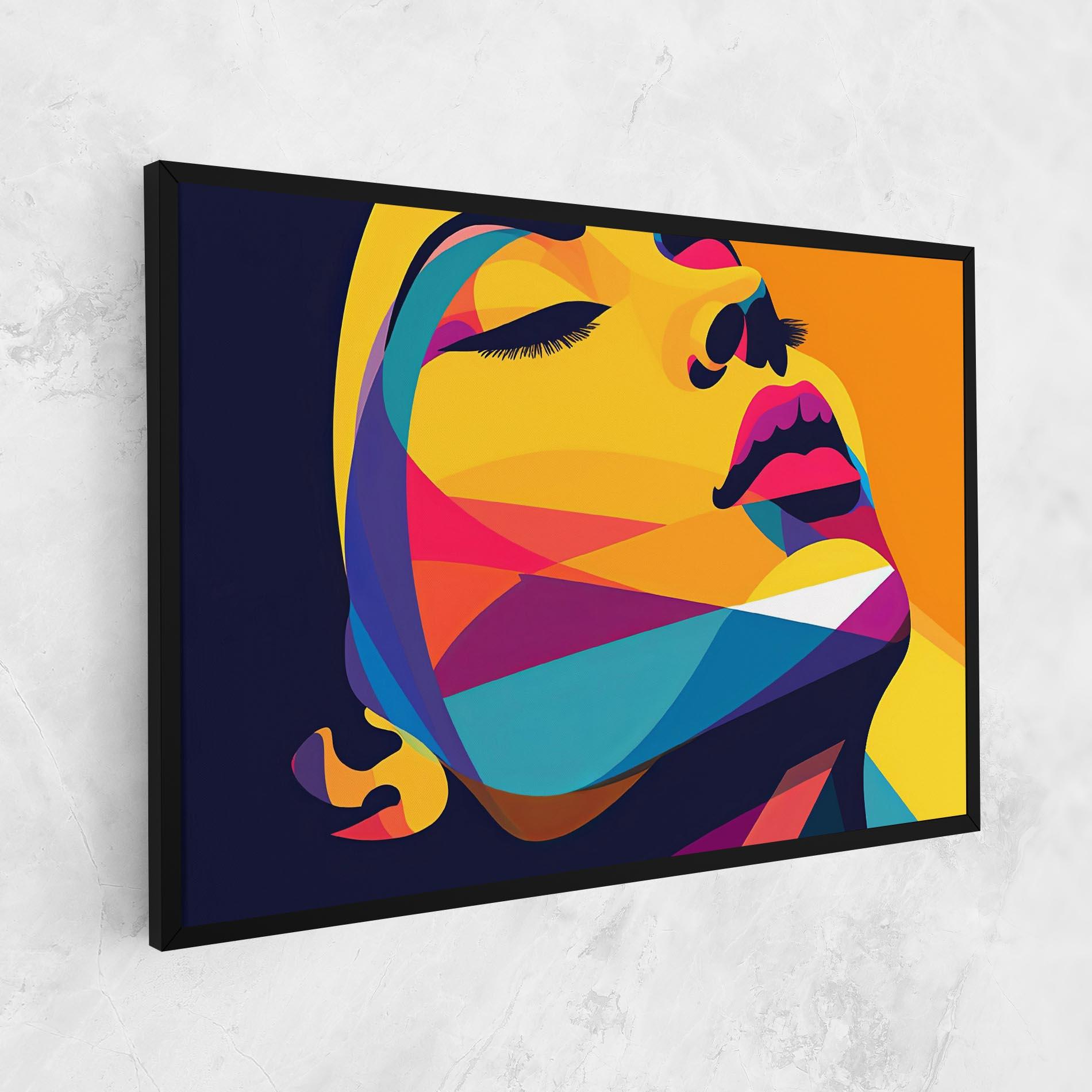 Tablou Canvas Yellow Pop Face mockup 1