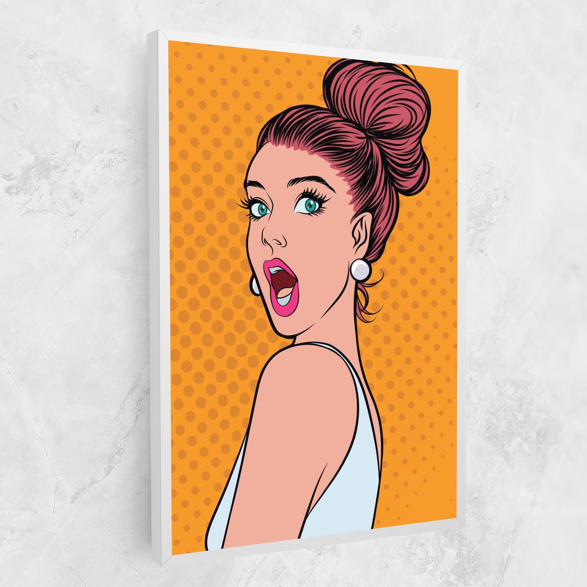 Tablou Canvas Pop Comic Lady mockup 1
